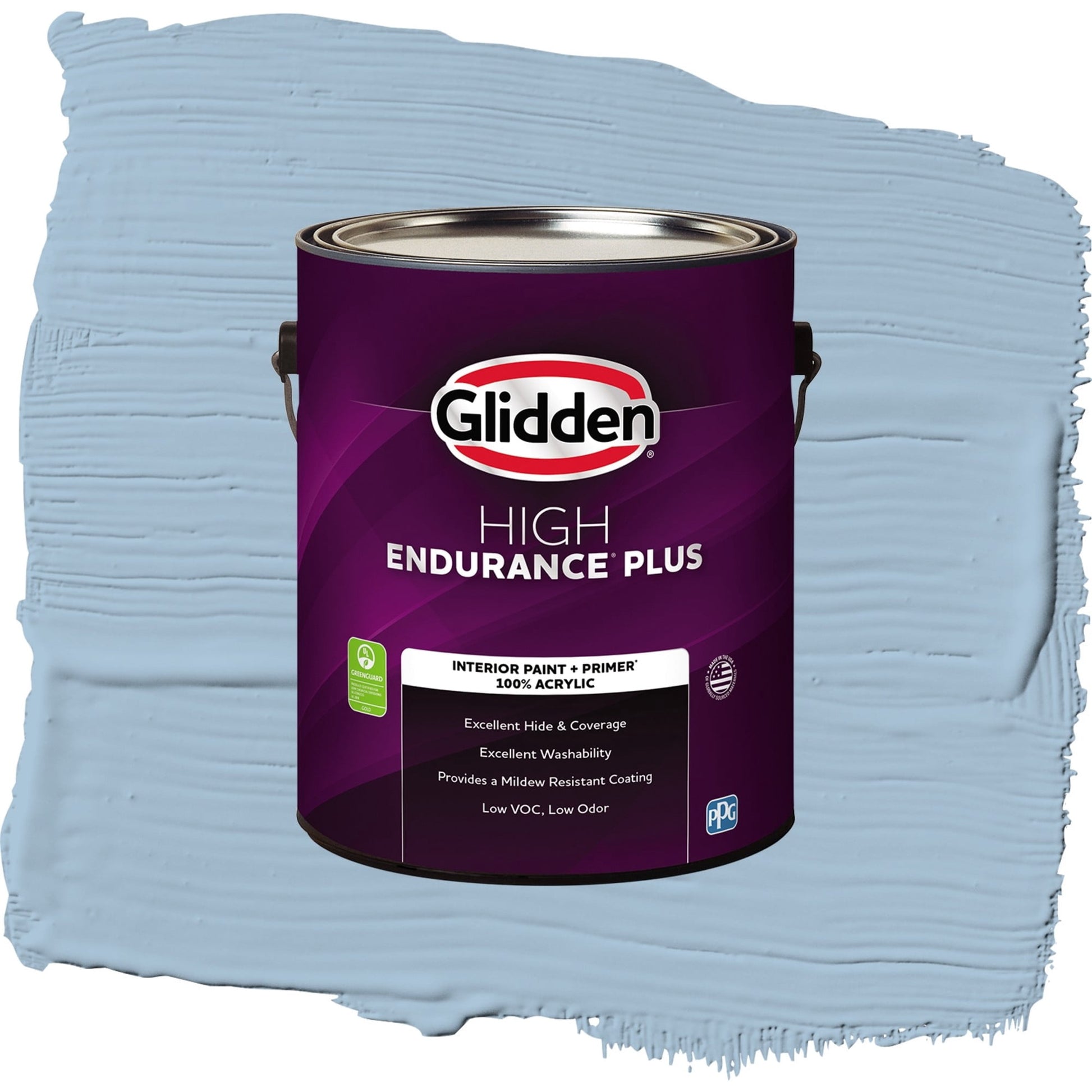 Glidden HEP Heavenly Blue / Blue, Flat Interior Paint with Primer, 1 Gallon