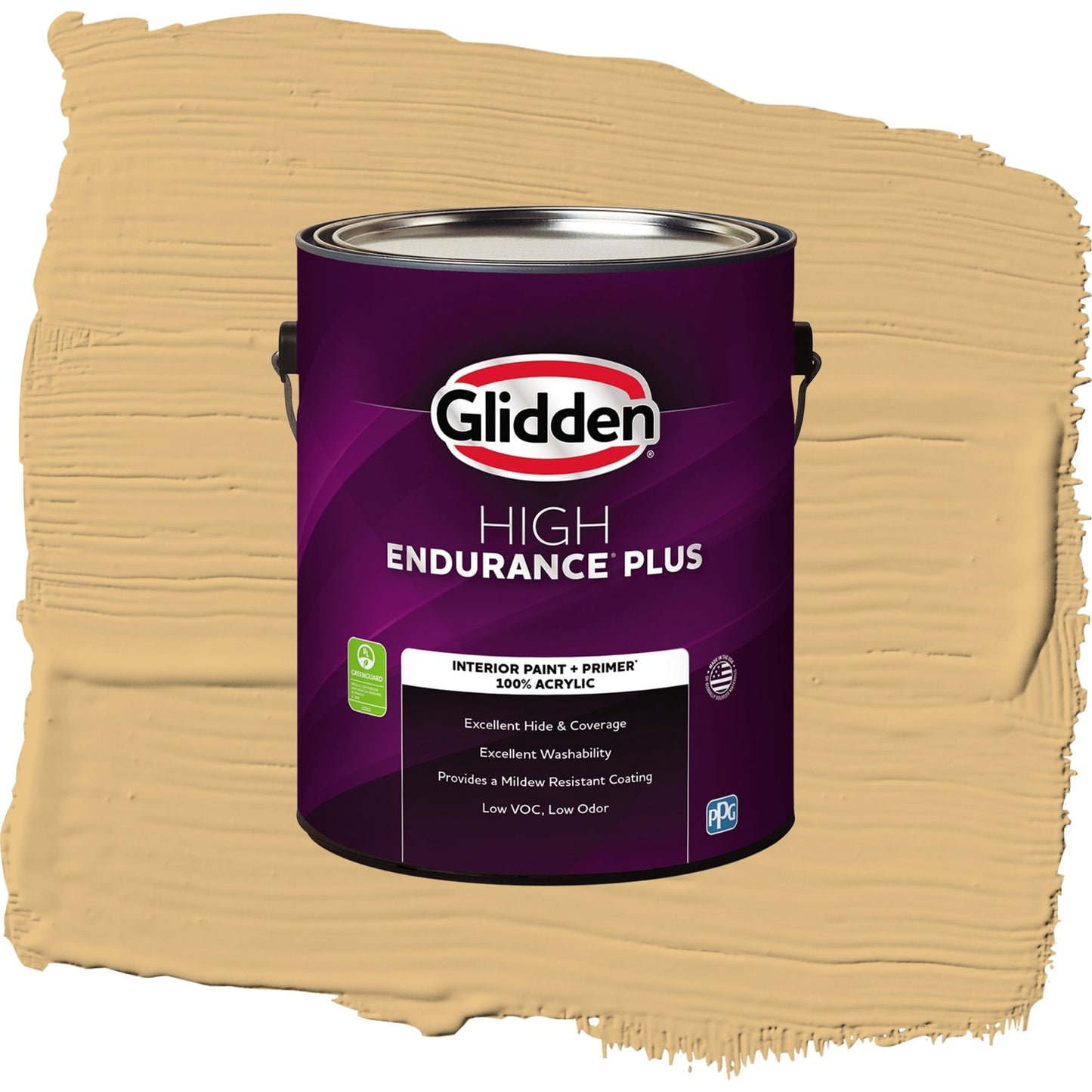 Glidden HEP Honey Bunny / Yellow, Semi-Gloss Interior Paint with Primer, 1 Gallon
