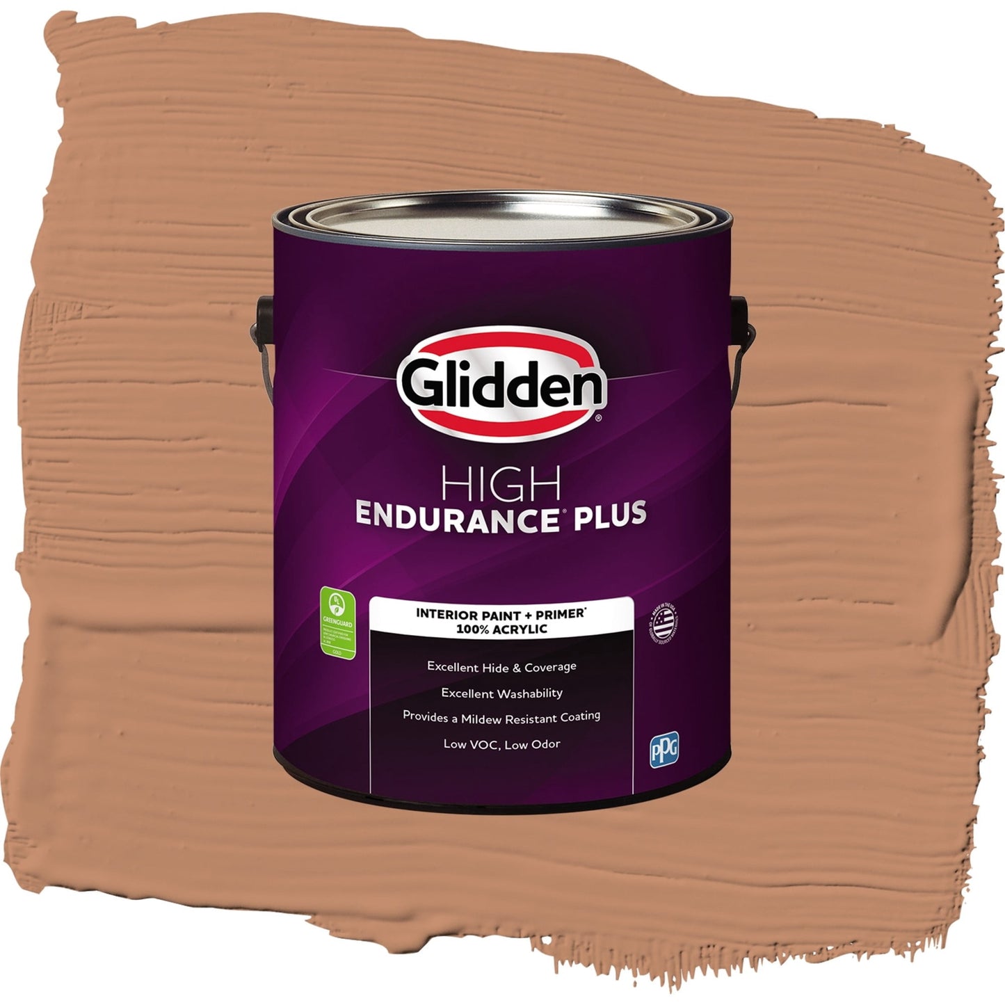 Glidden HEP Honey Graham / Orange, Flat Interior Paint with Primer, 1 Gallon