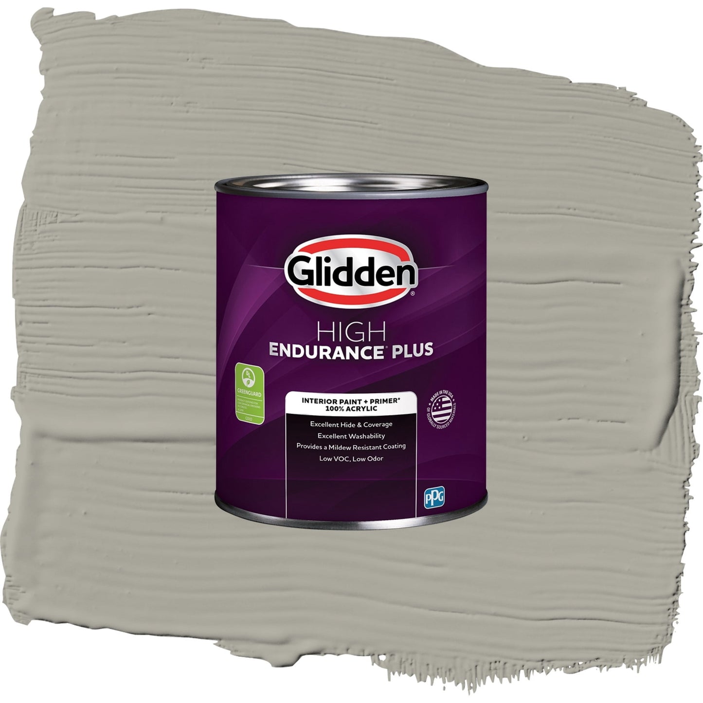 Glidden HEP Hot Stone / Gray, Eggshell Interior Paint with Primer, 1 Quart
