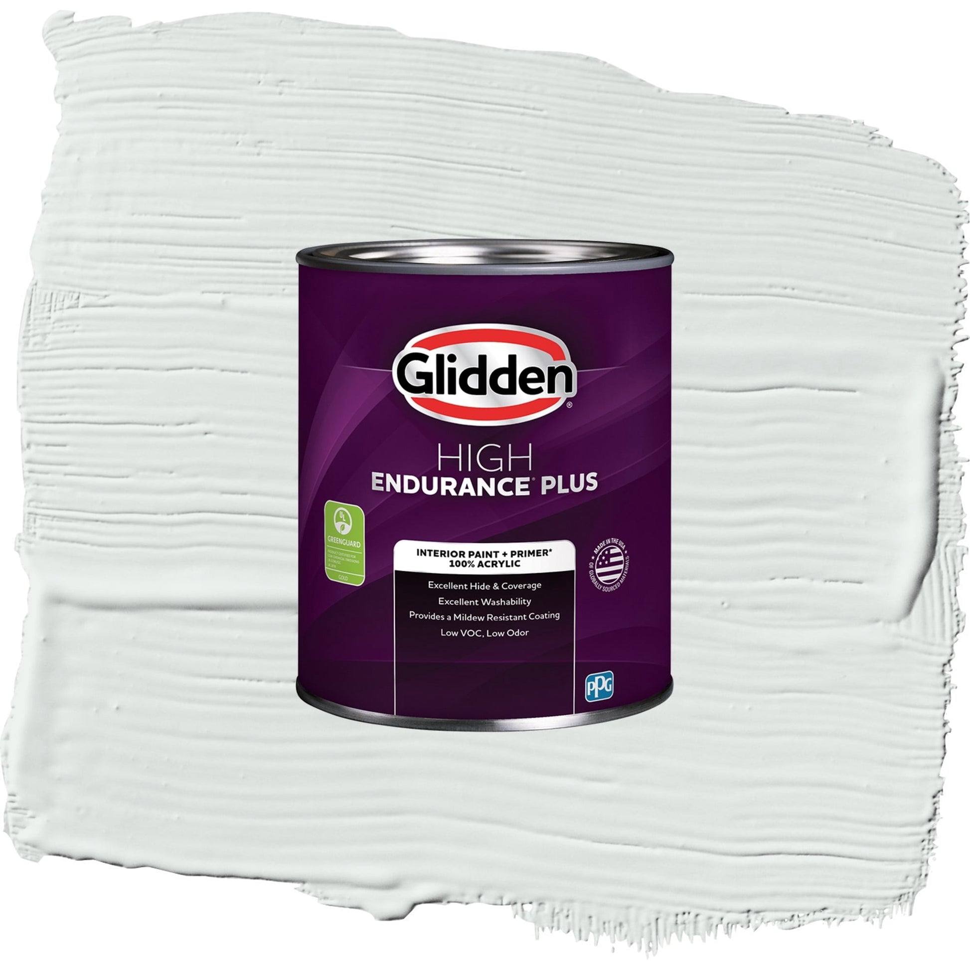 Glidden HEP Icy Bay / Off-White Eggshell Interior Paint with Primer, 1 Quart