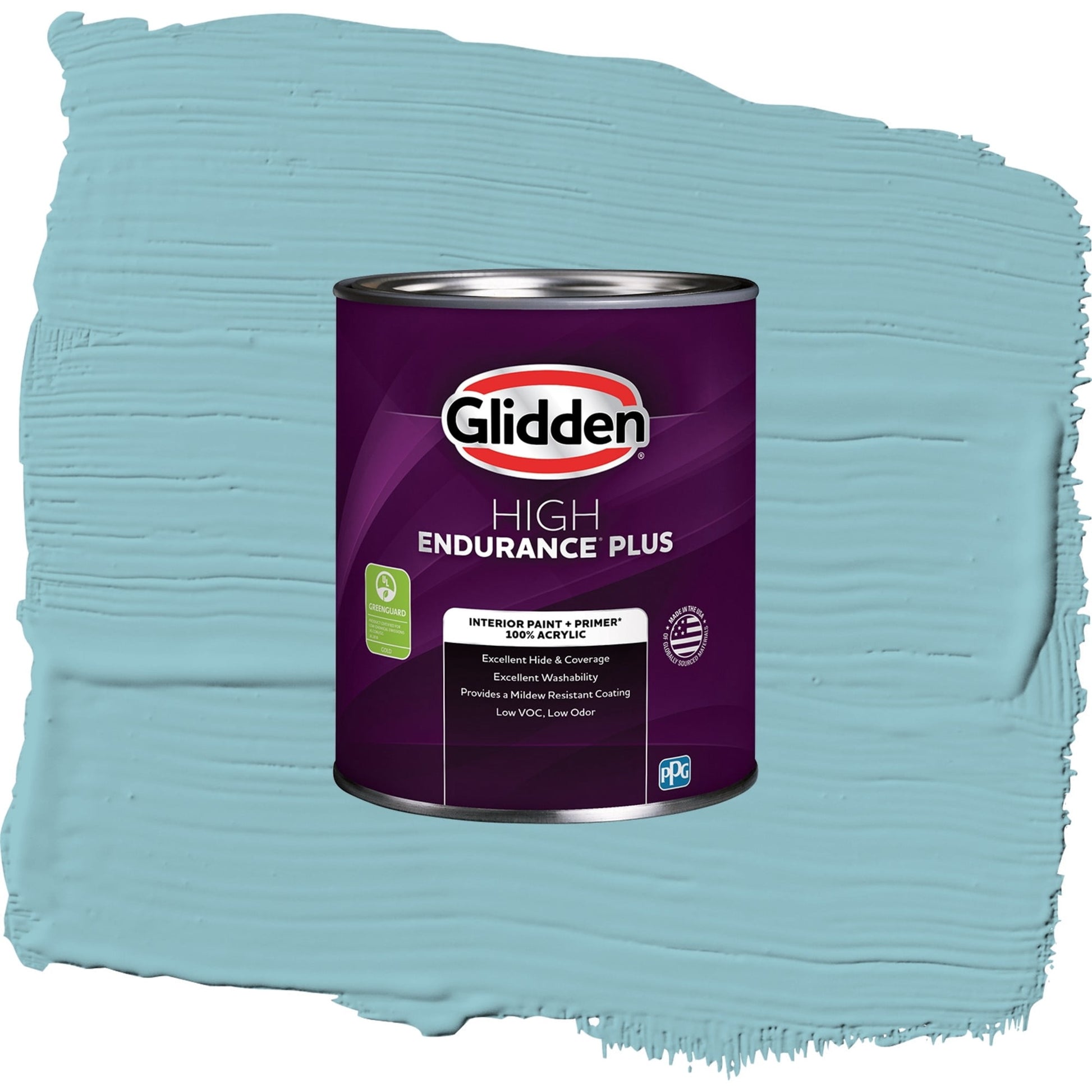 Glidden HEP Kingston Aqua / Blue, Eggshell Interior Paint with Primer, 1 Quart