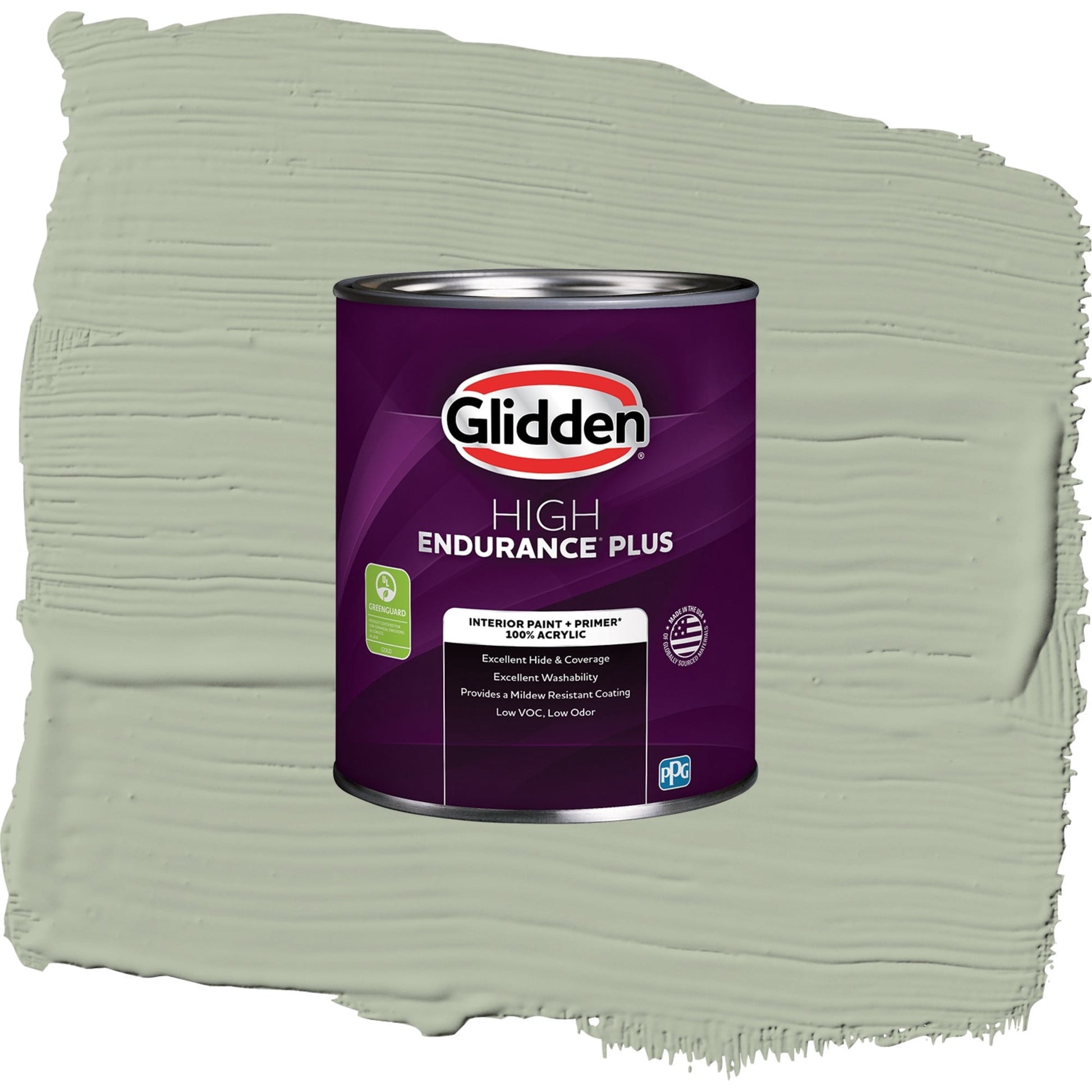 Glidden HEP Light Sage / Green, Eggshell Interior Paint with Primer, 1 Quart