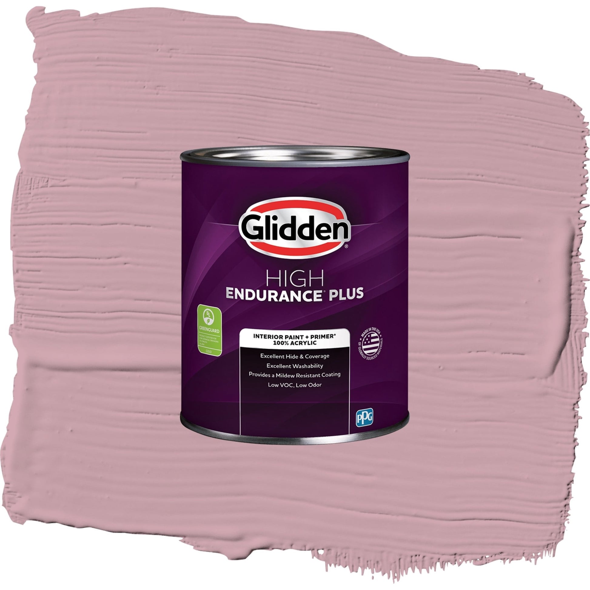 Glidden HEP Lighthearted Rose / Purple, Eggshell Interior Paint with Primer, 1 Quart