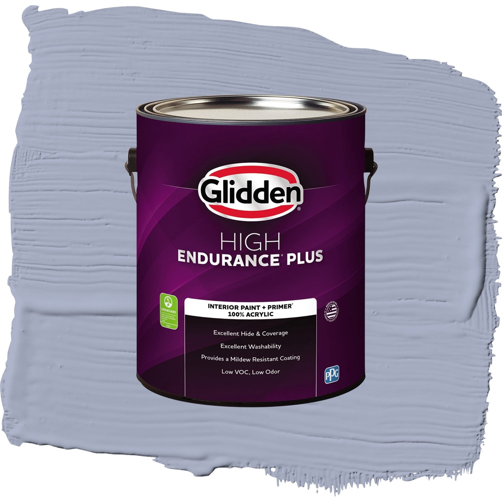 Glidden HEP Lilac Time / Purple, Flat Interior Paint with Primer, 1 Gallon