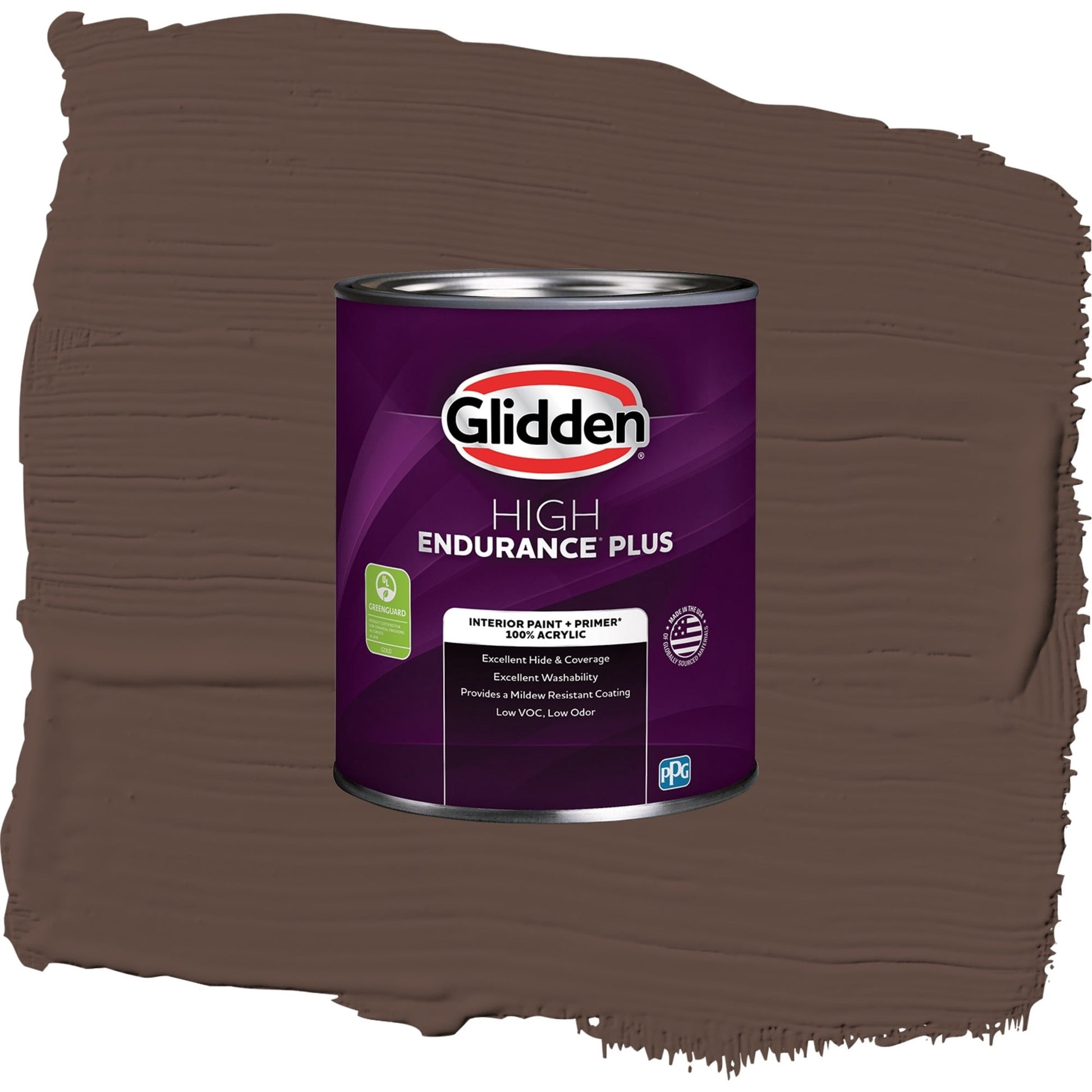 Glidden HEP Little Bear / Brown, Semi-Gloss Interior Paint with Primer, 1 Quart
