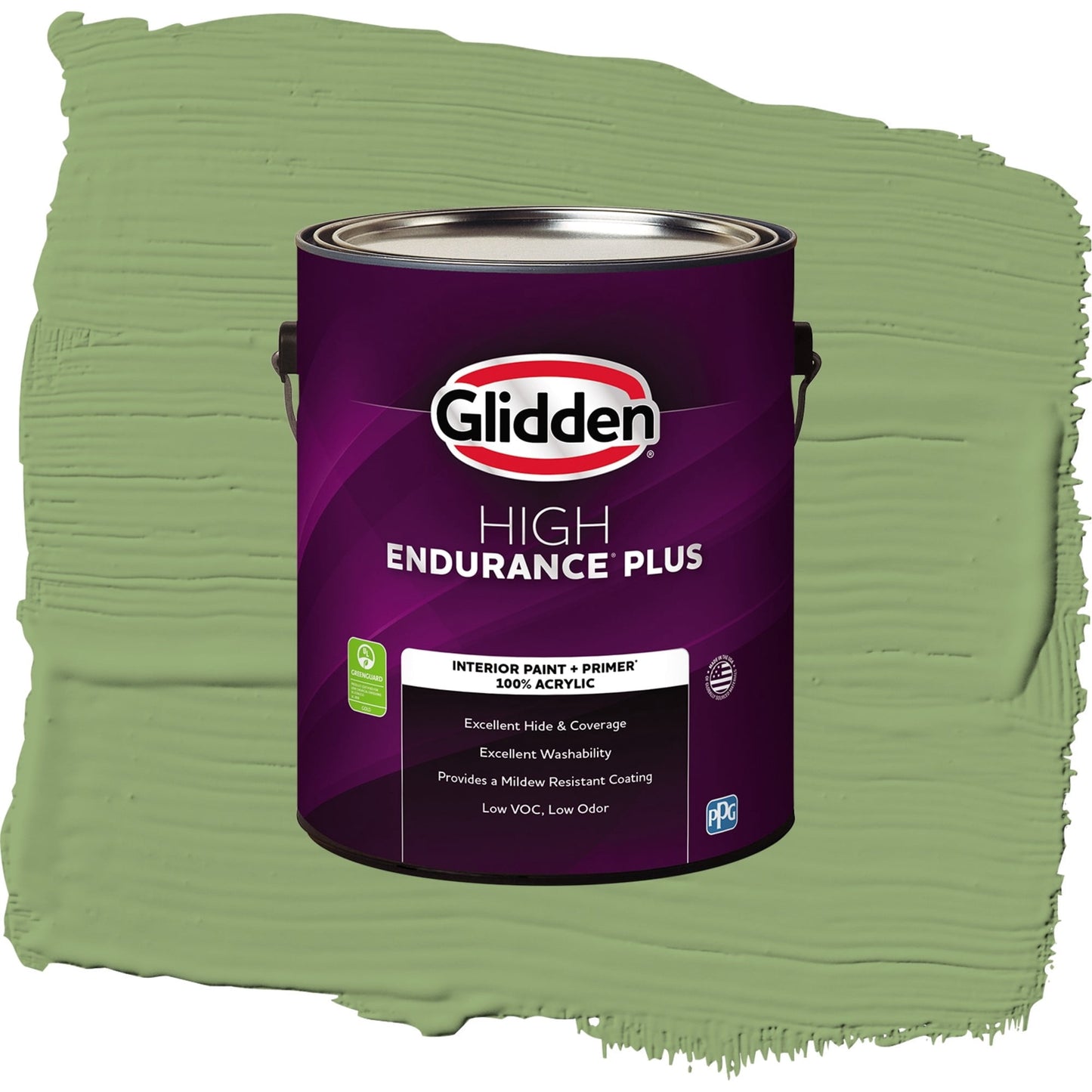 Glidden HEP Luscious Lime / Green, Eggshell Interior Paint with Primer, 1 Gallon