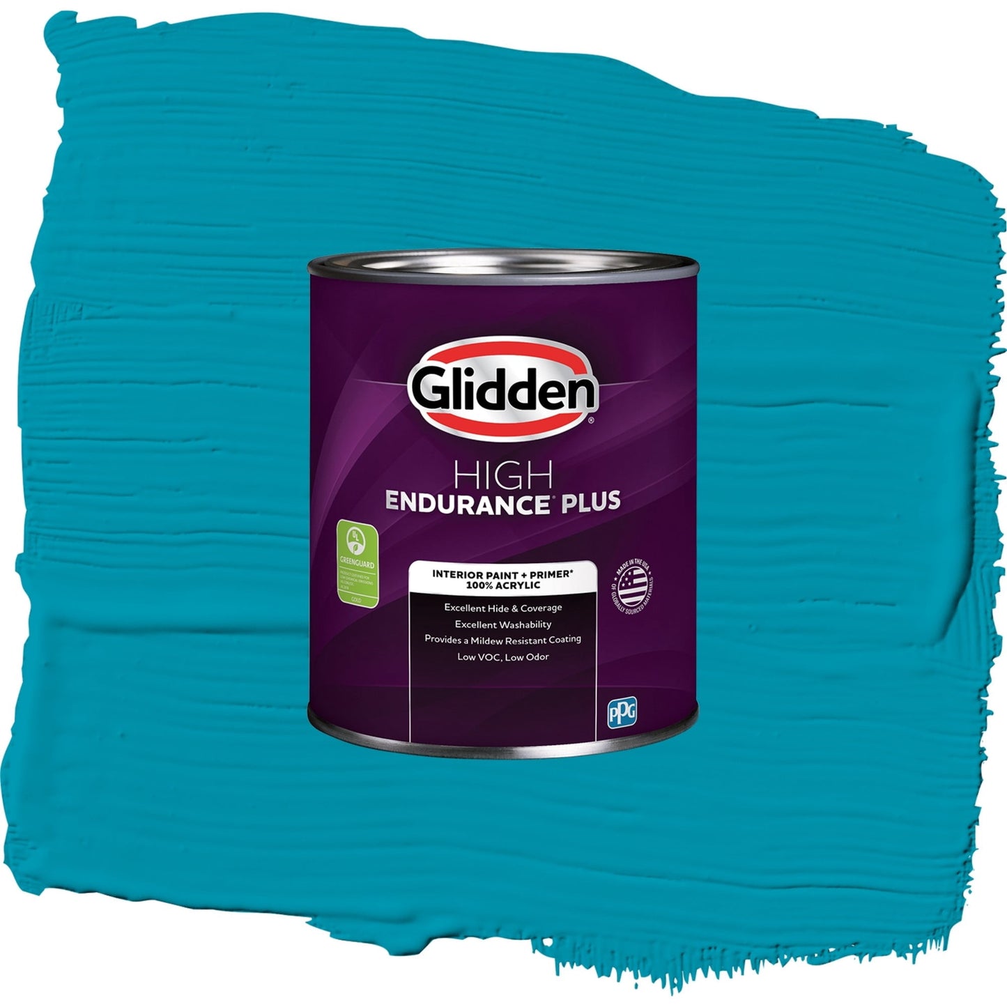 Glidden HEP Mediterranean Blue / Blue, Semi-Gloss Interior Paint with Primer, 1 Quart
