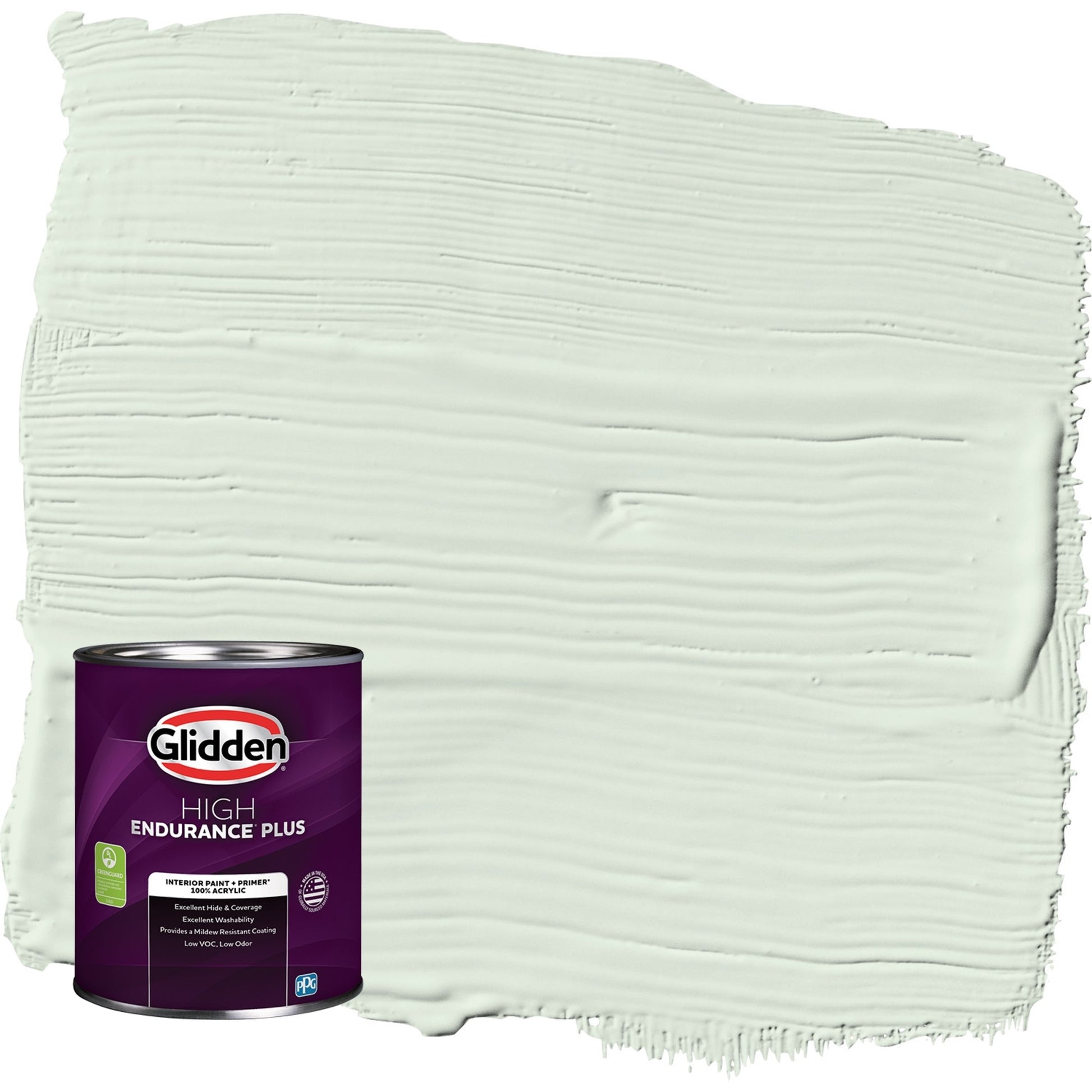 Glidden HEP Mint Wafer / Green, Semi-Gloss Interior Paint with Primer, 1 Quart