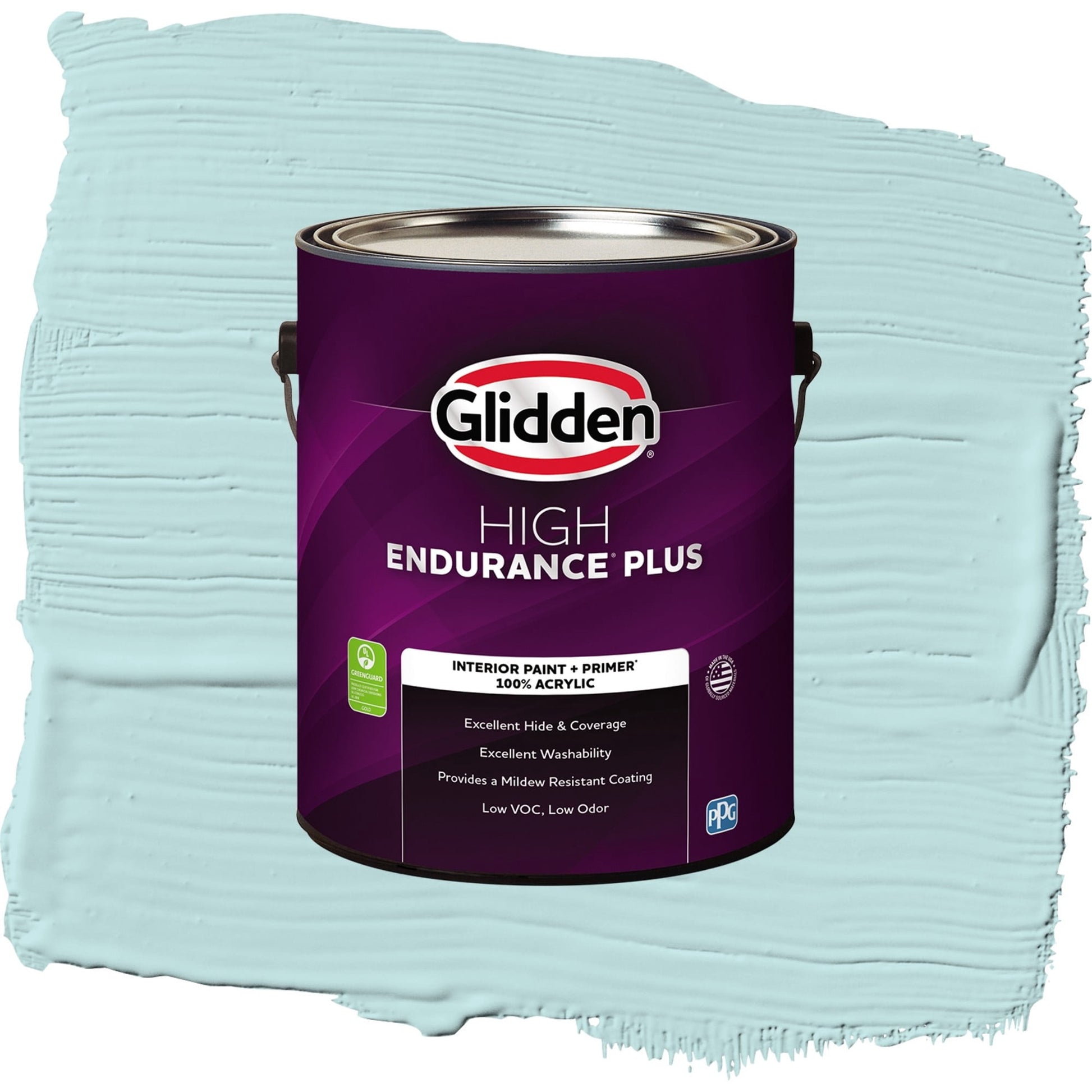 Glidden HEP Misty Aqua / Blue, Flat Interior Paint with Primer, 1 Gallon