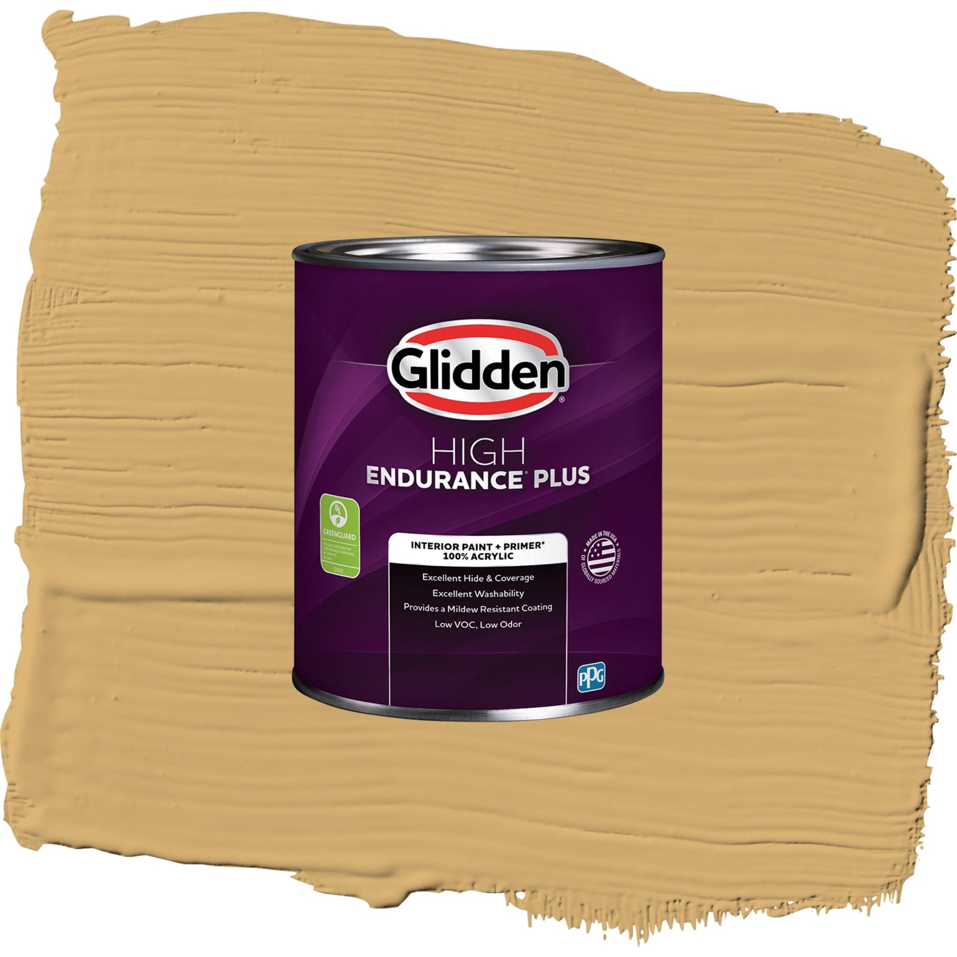 Glidden HEP More Maple / Yellow, Semi-Gloss Interior Paint with Primer, 1 Quart