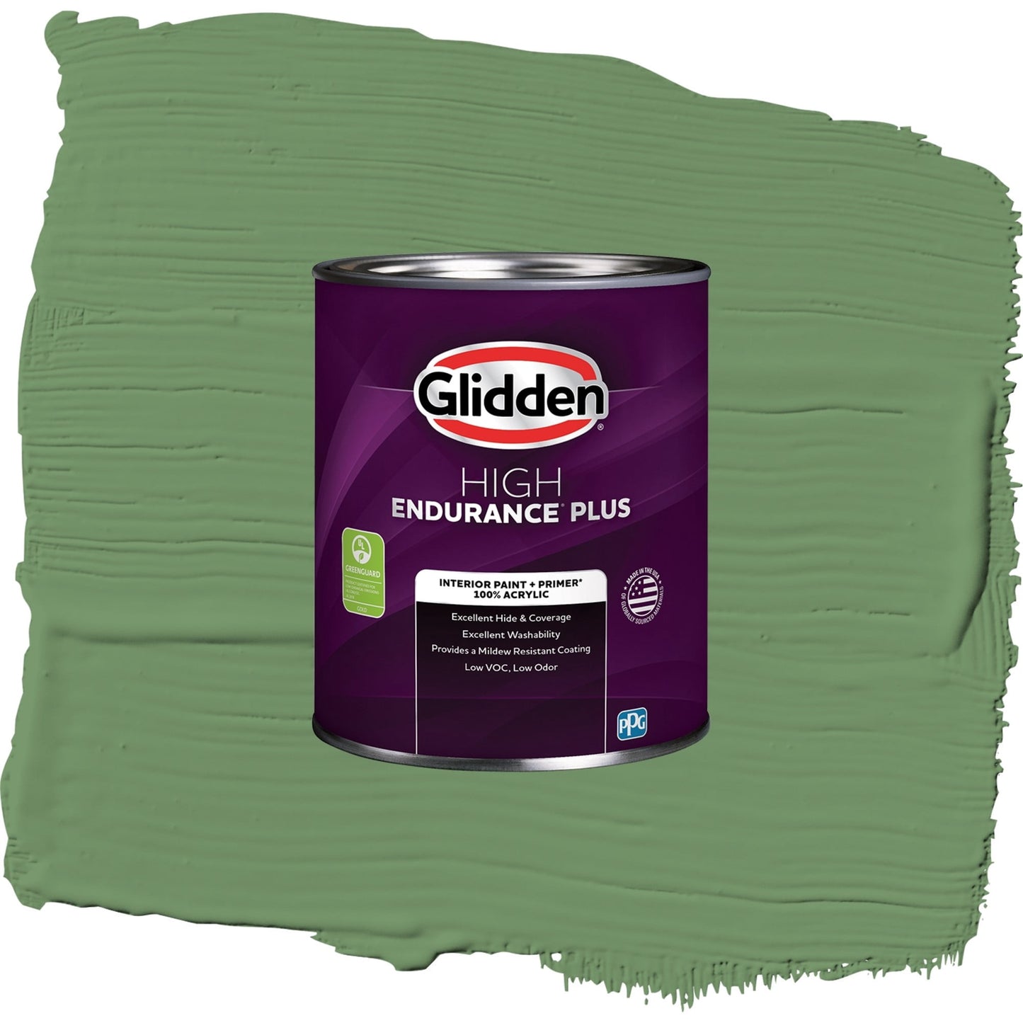 Glidden HEP Moss Ring / Green, Eggshell Interior Paint with Primer, 1 Quart
