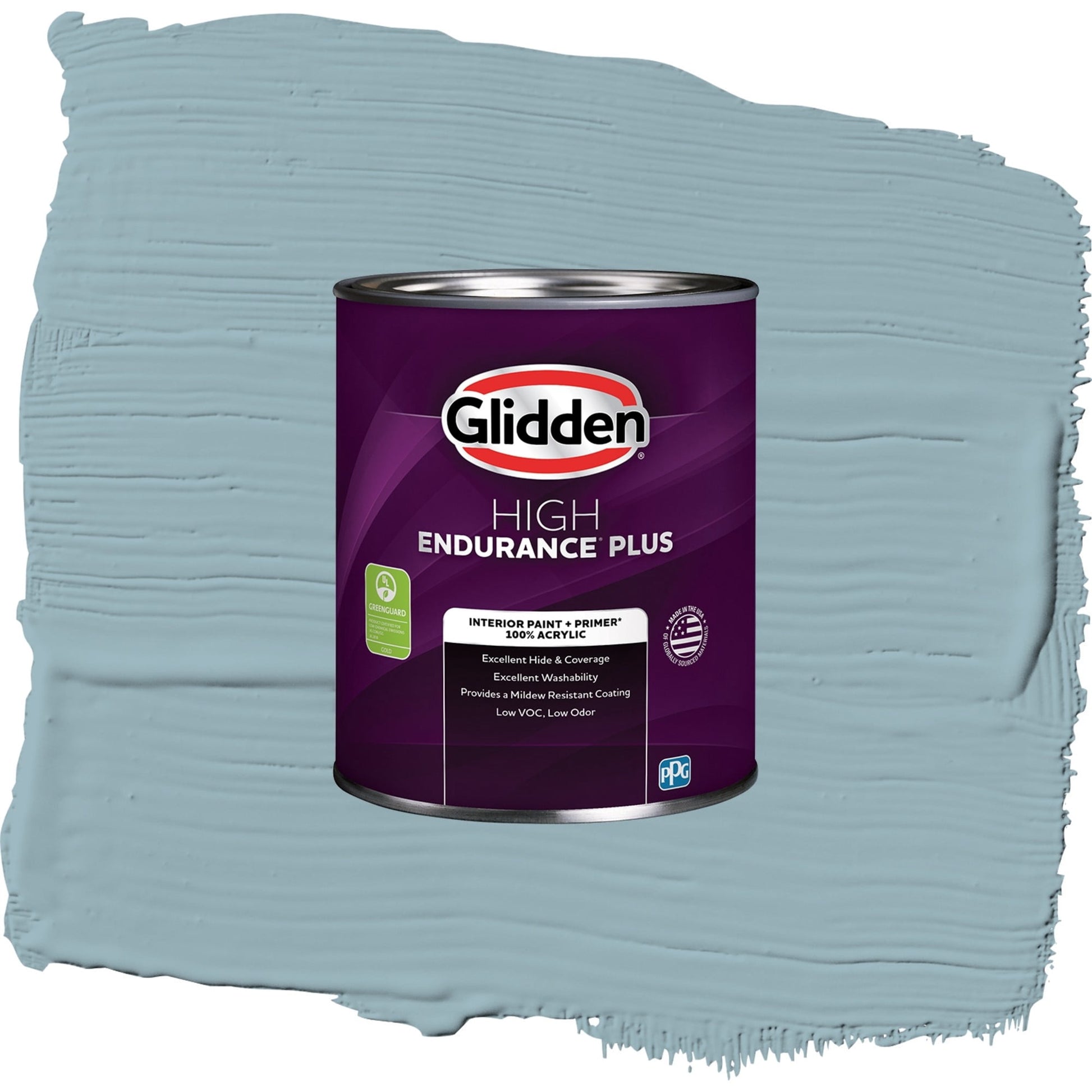 Glidden HEP Mountain Stream / Blue, Semi-Gloss Interior Paint with Primer, 1 Quart