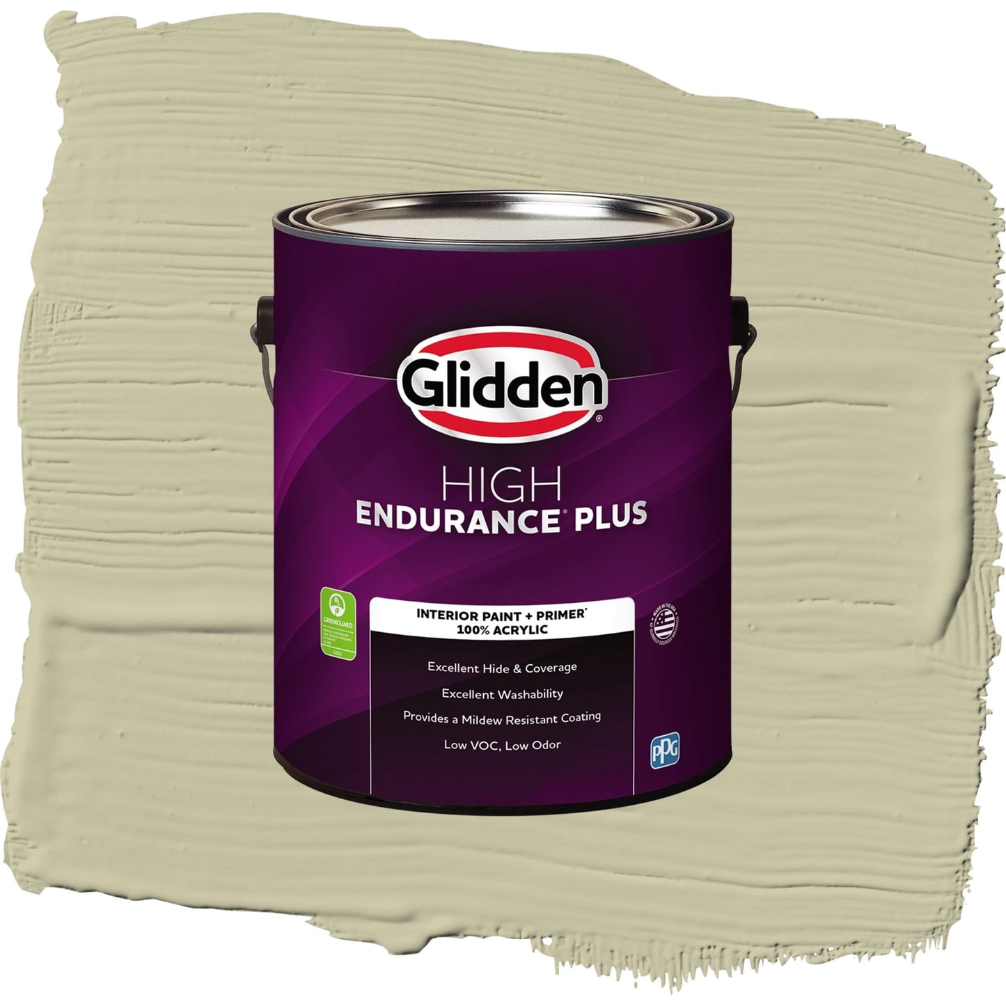 Glidden HEP Northern Landscape / Green, Flat Interior Paint with Primer, 1 Gallon