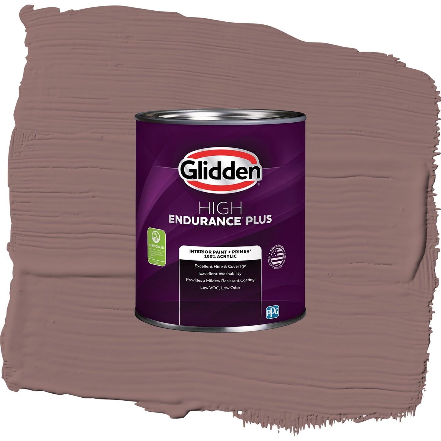 Glidden HEP Oakwood Brown / Red, Eggshell Interior Paint with Primer, 1 Quart