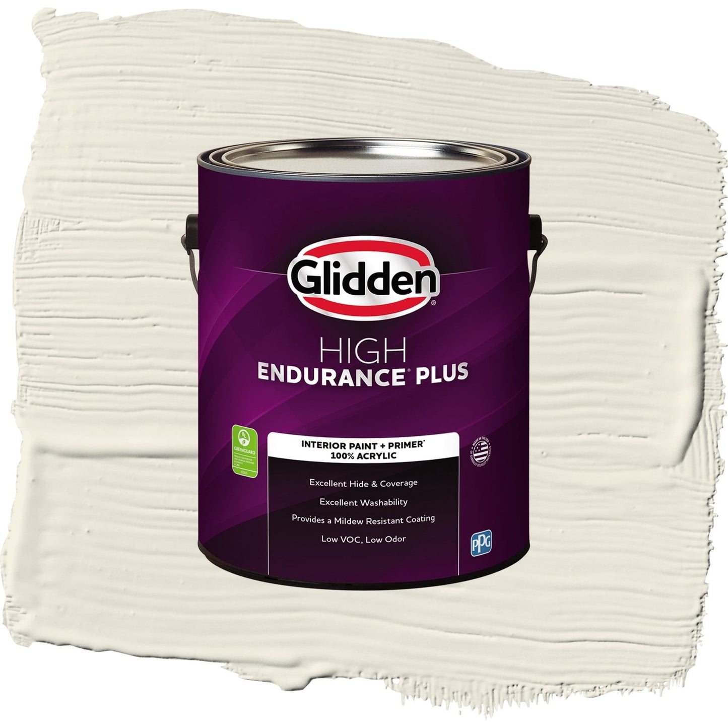 Glidden HEP Oatmeal / Gray, Flat Interior Paint with Primer, 1 Gallon