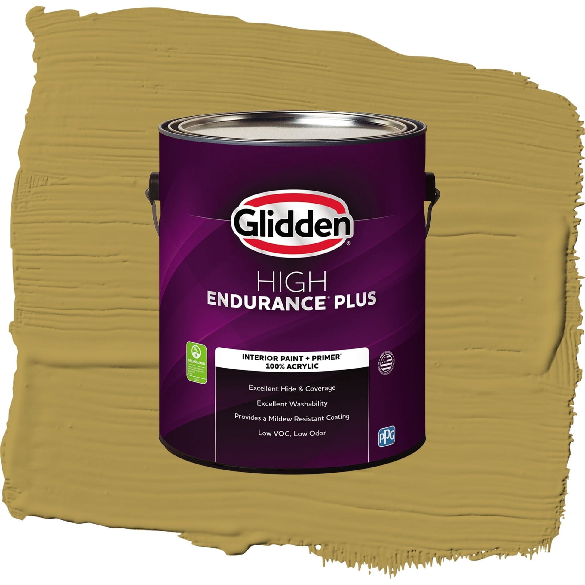 Glidden HEP Obsession / Yellow, Flat Interior Paint with Primer, 1 Gallon