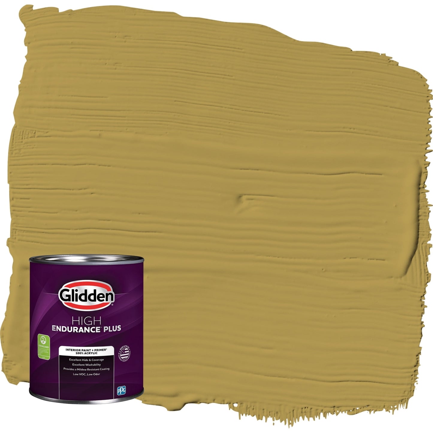 Glidden HEP Obsession / Yellow, Flat Interior Paint with Primer, 1 Quart