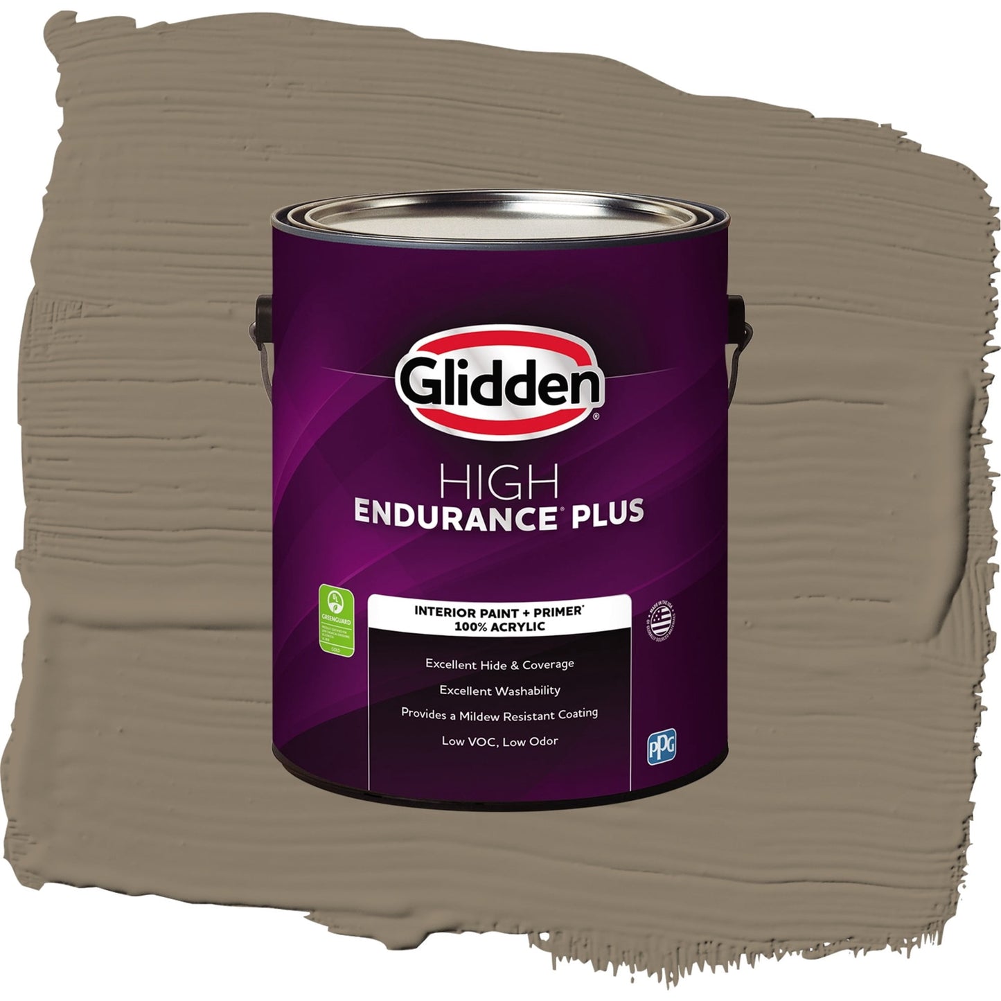 Glidden HEP Patches / Gray, Flat Interior Paint with Primer, 1 Gallon