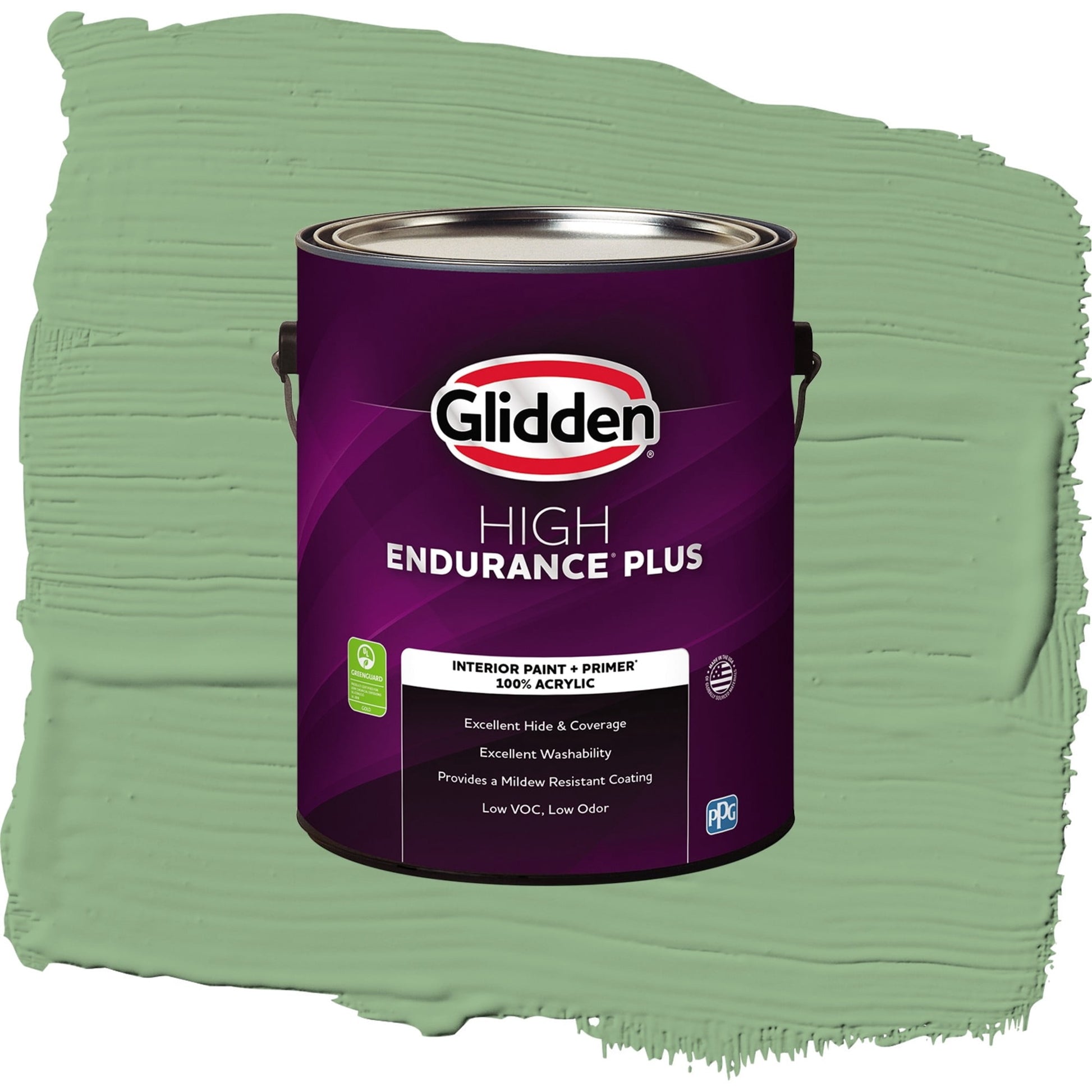 Glidden HEP Pear Cactus / Green, Flat Interior Paint with Primer, 1 Gallon