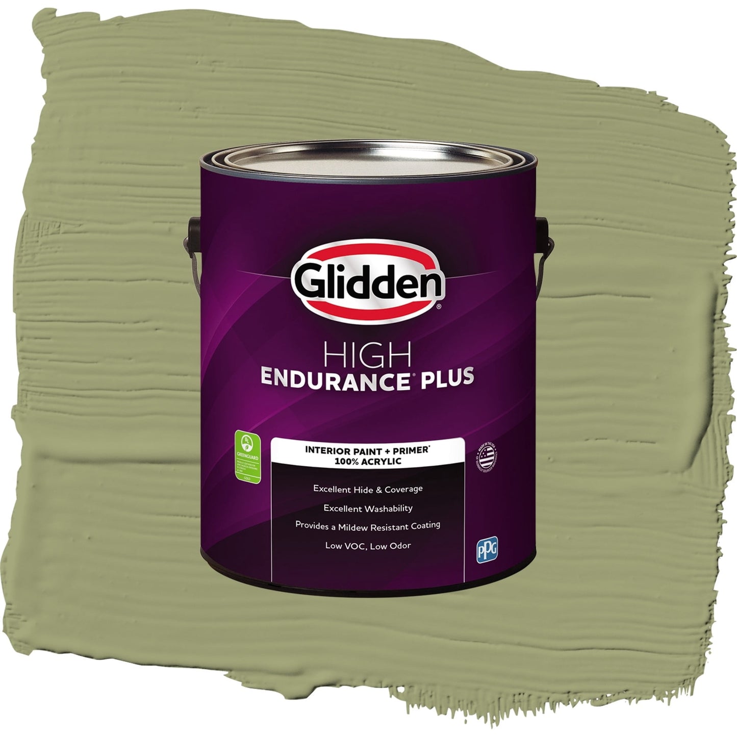 Glidden HEP Pine Trail / Green, Semi-Gloss Interior Paint with Primer, 1 Gallon
