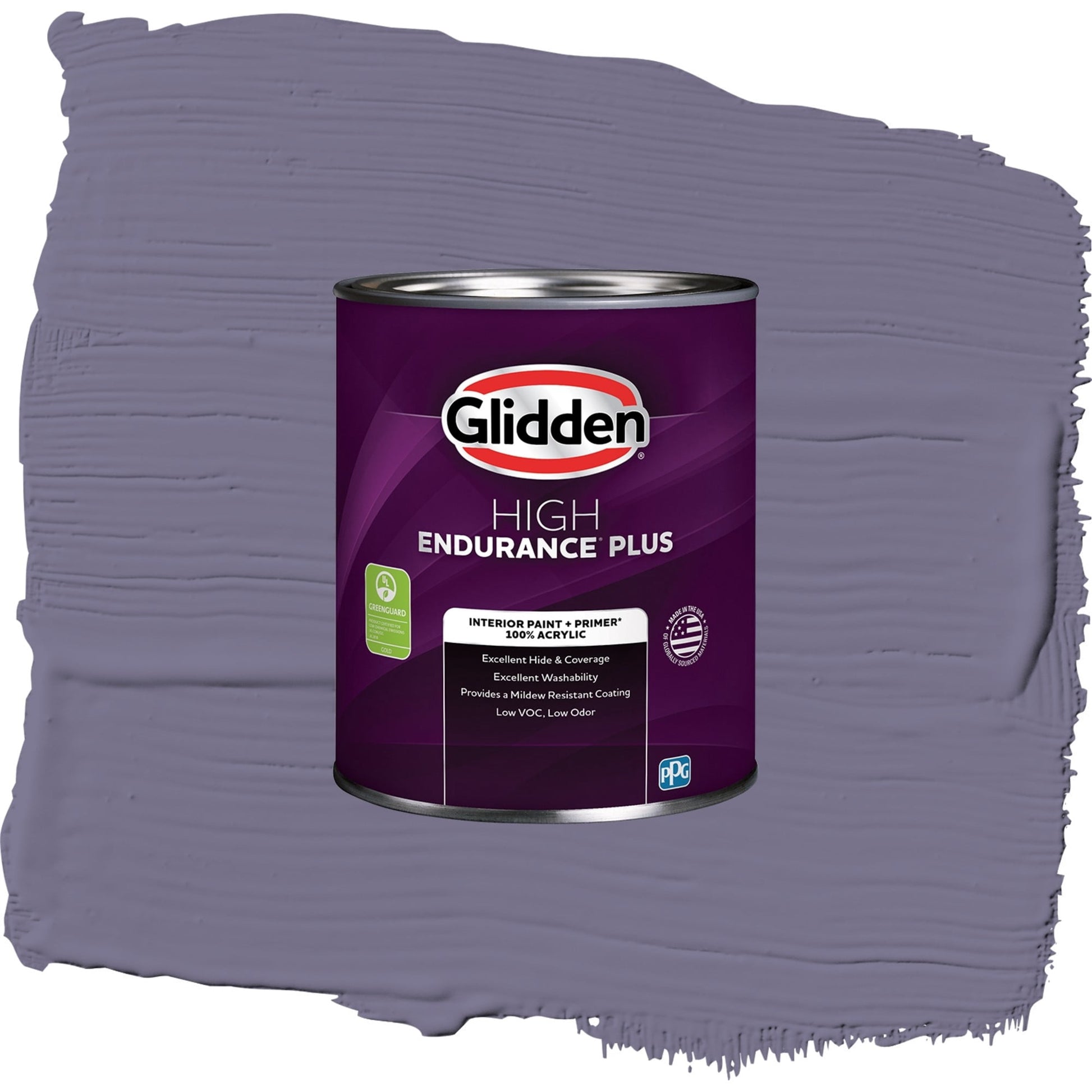 Glidden HEP Plum Shade / Purple, Semi-Gloss Interior Paint with Primer, 1 Quart