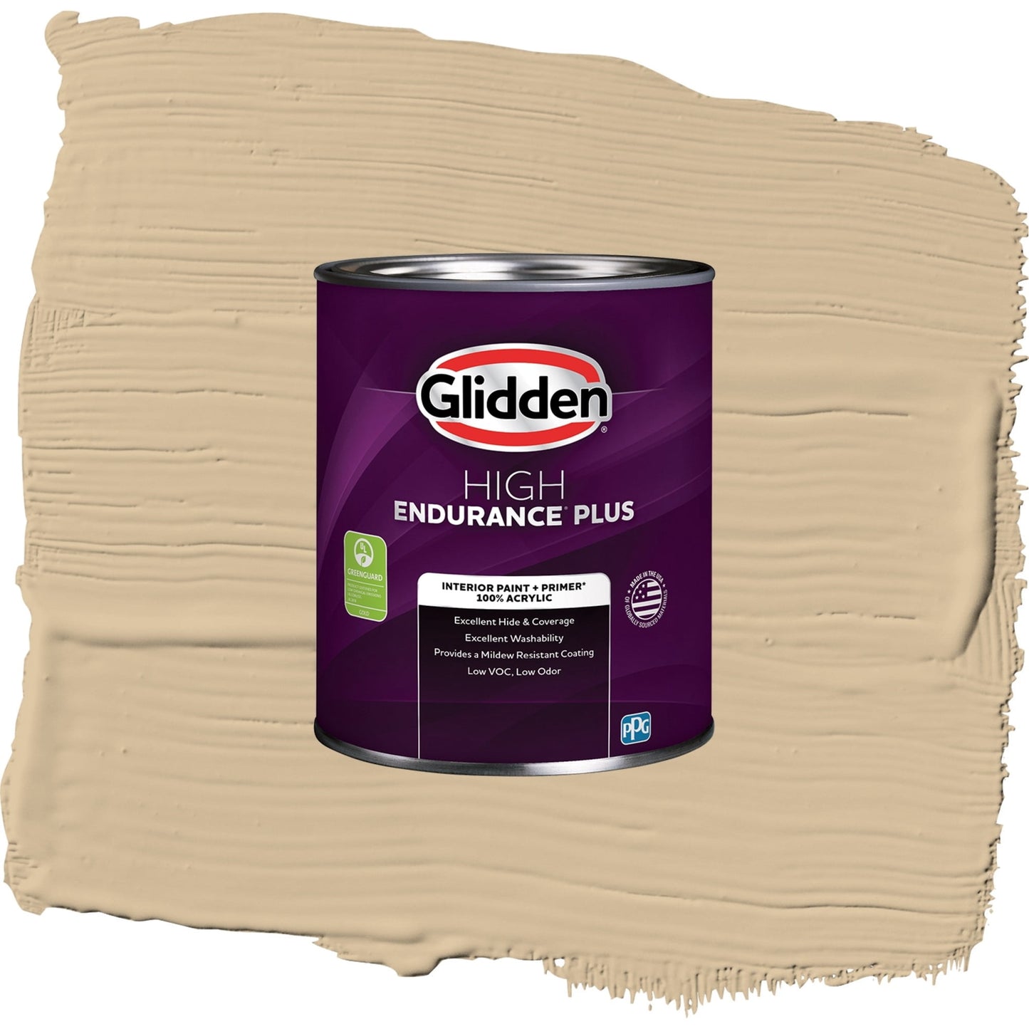 Glidden HEP Pony Tail / Beige, Eggshell Interior Paint with Primer, 1 Quart