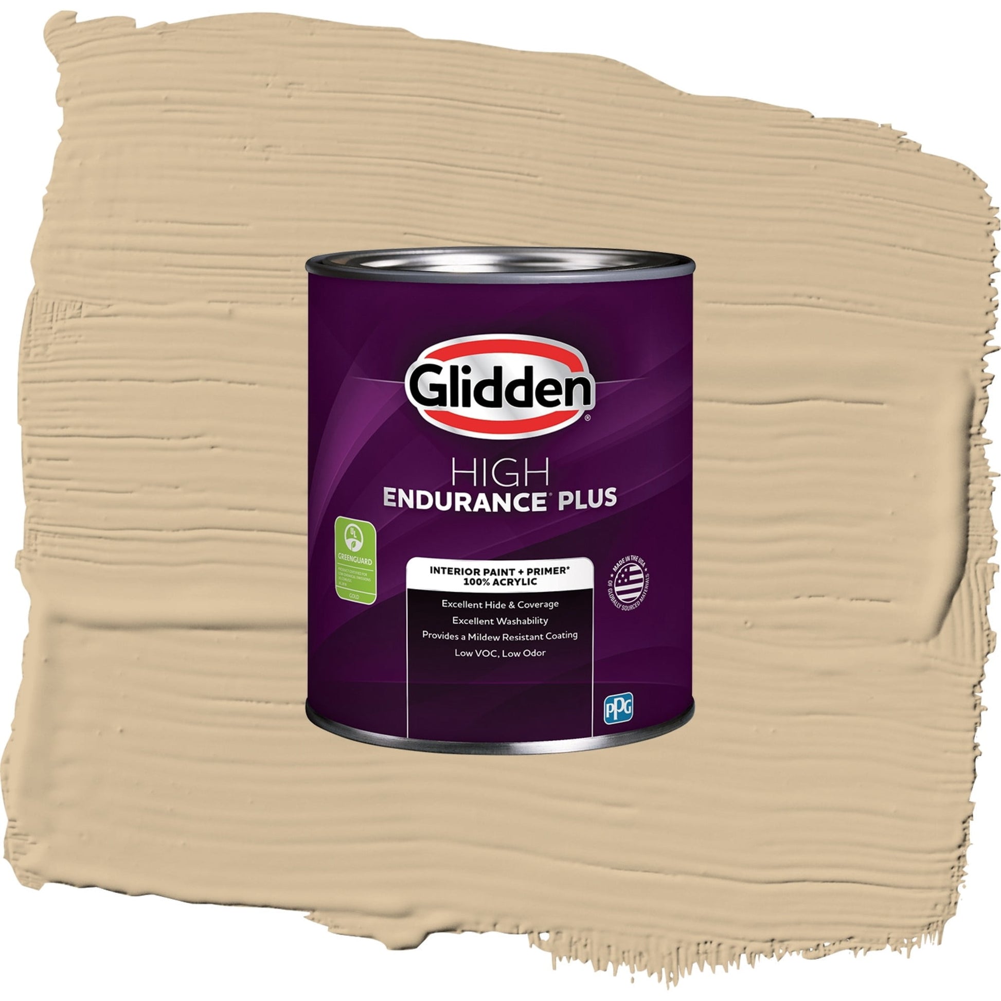 Glidden HEP Pony Tail / Beige, Eggshell Interior Paint with Primer, 1 Quart