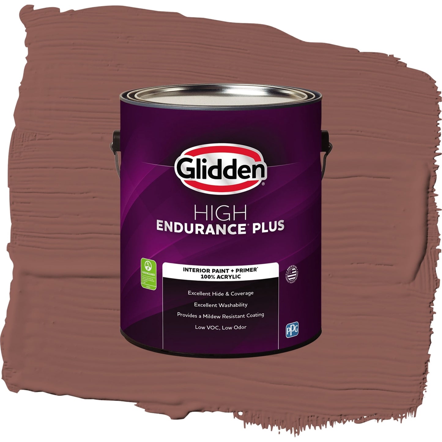 Glidden HEP Raspberry Truffle / Red, Eggshell Interior Paint with Primer, 1 Gallon