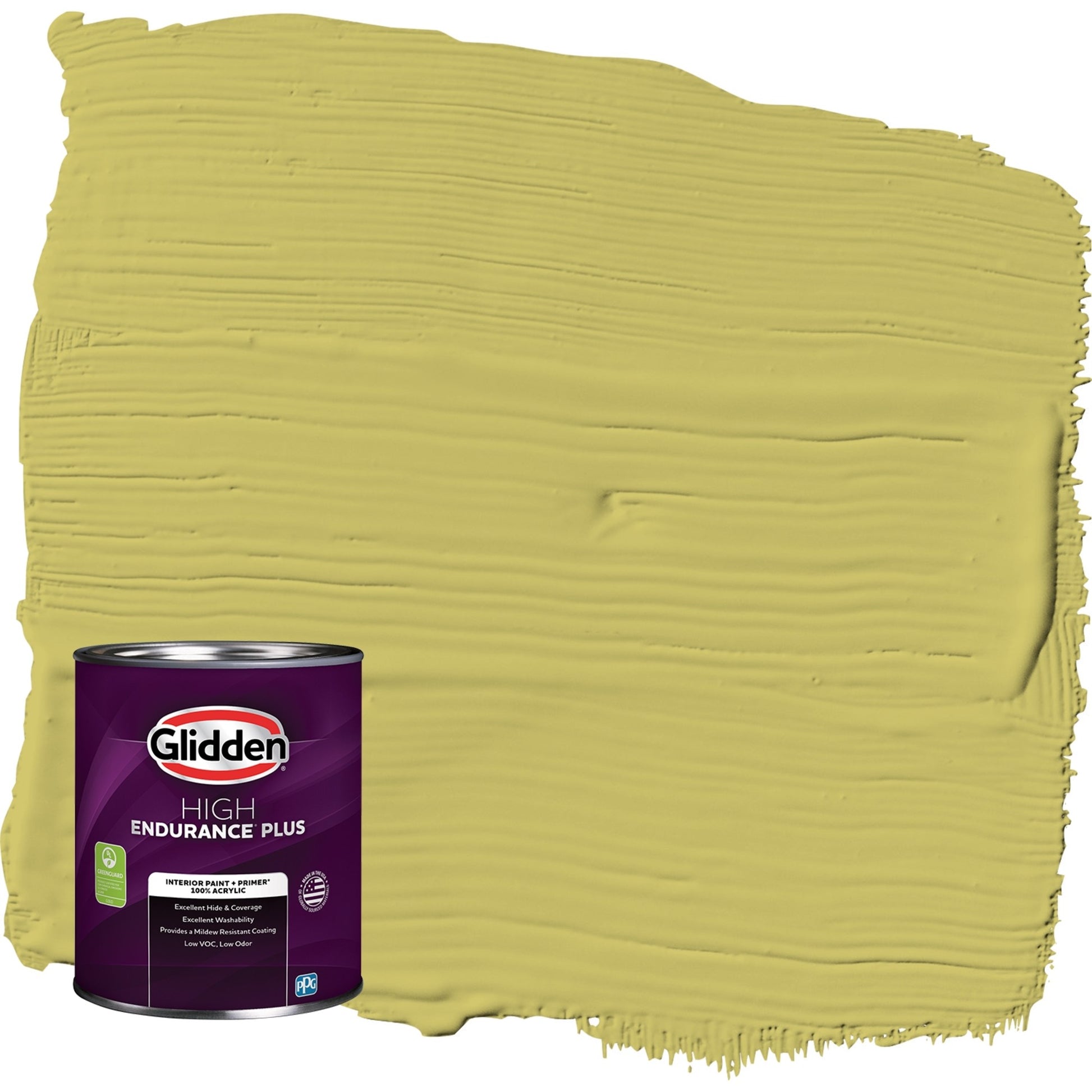 Glidden HEP Secret Safari / Green Flat Interior Paint with Primer, 1 Quart