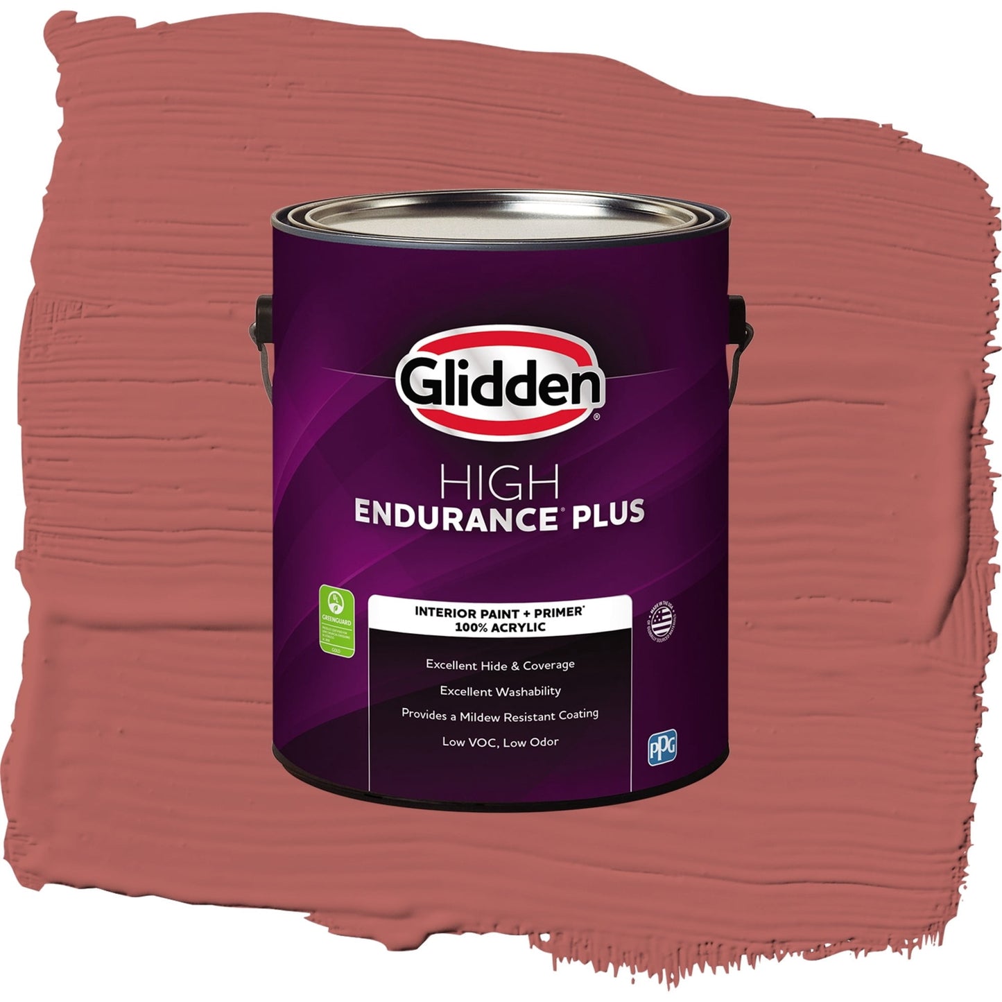 Glidden HEP Sienna Red / Red, Flat Interior Paint with Primer, 1 Gallon