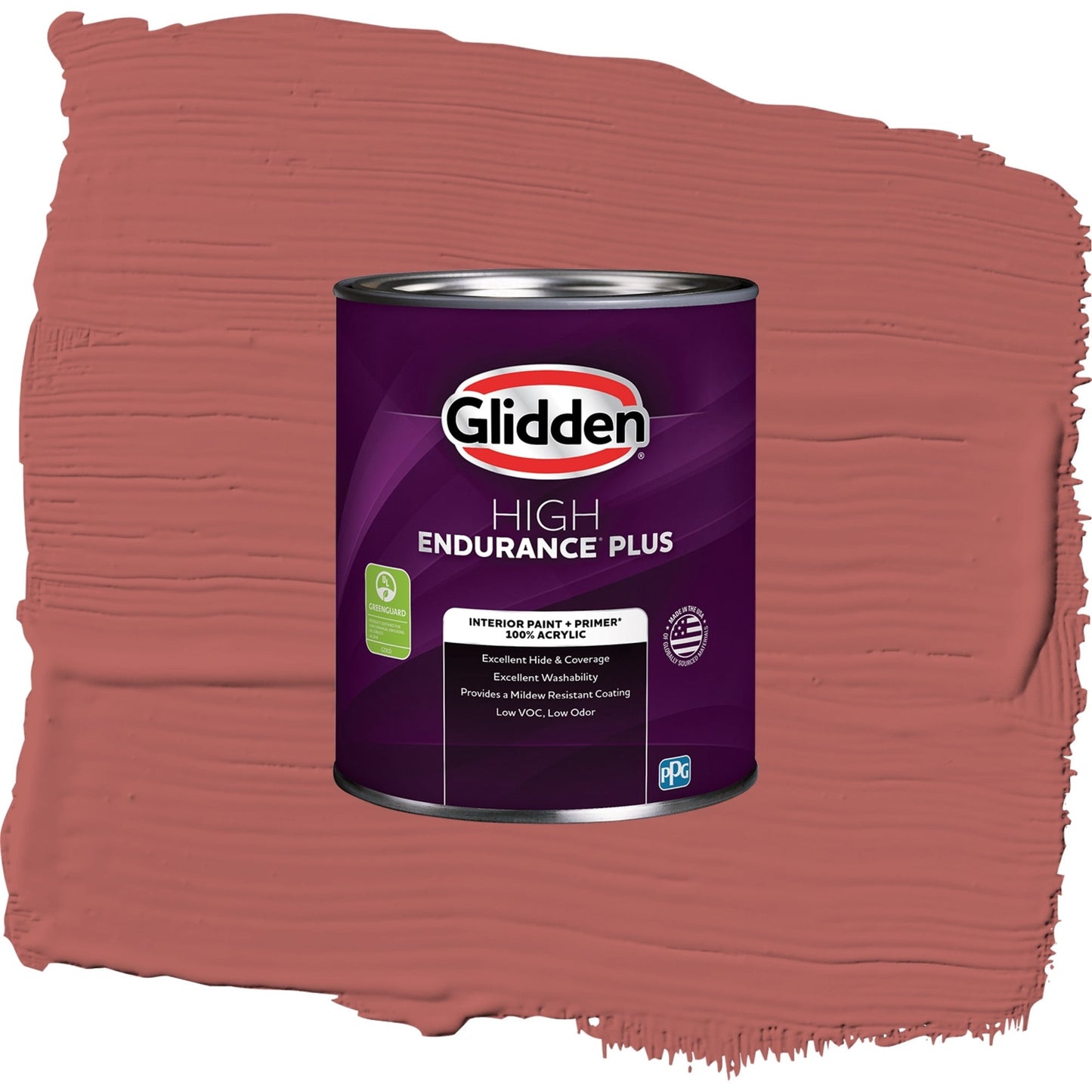 Glidden HEP Sienna Red / Red, Semi-Gloss Interior Paint with Primer, 1 Quart
