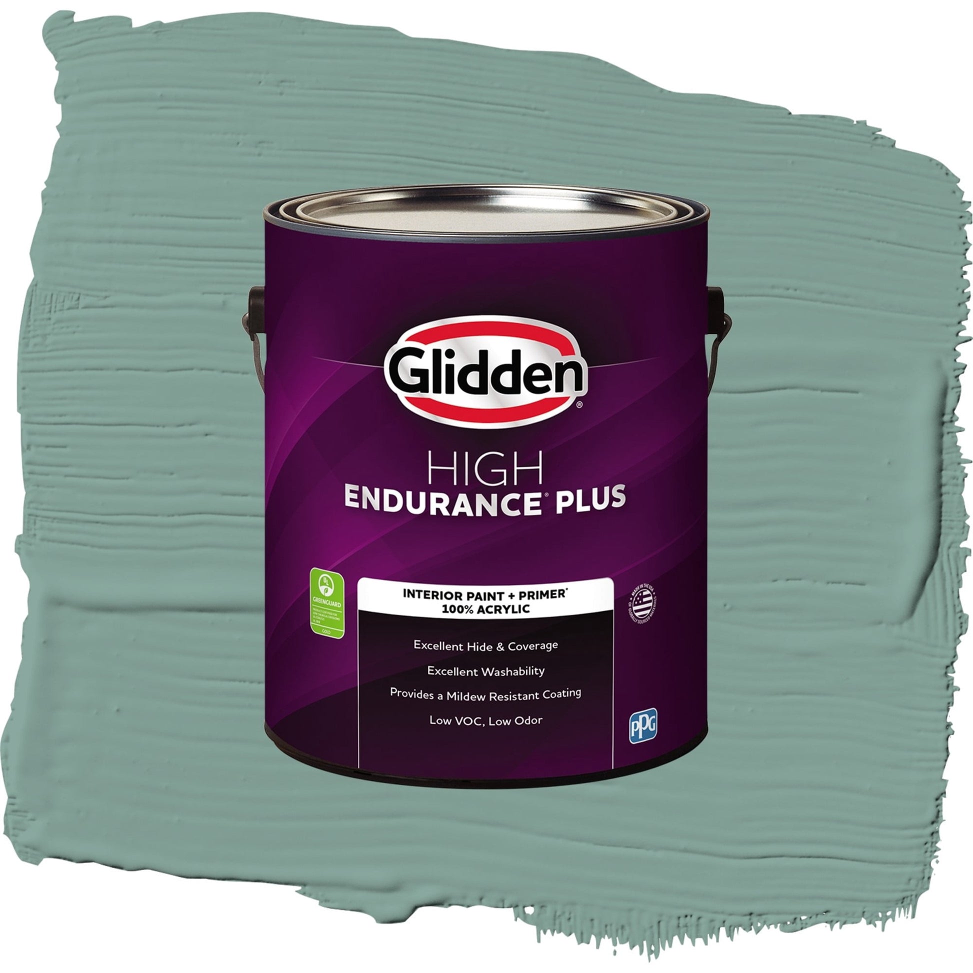 Glidden HEP Silver Laurel / Green, Eggshell Interior Paint with Primer, 1 Gallon