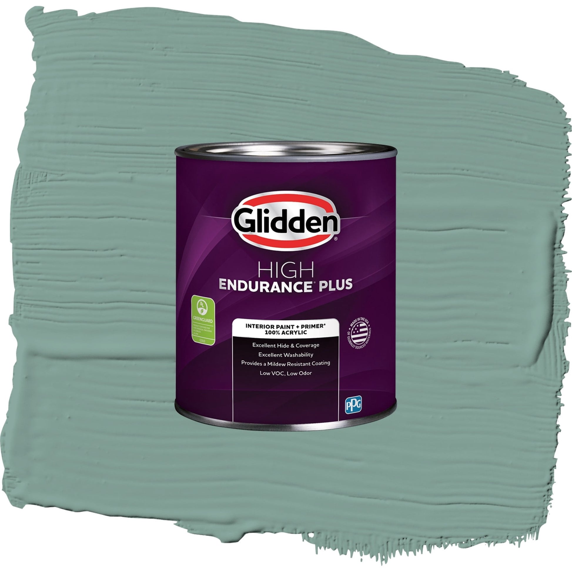 Glidden HEP Silver Laurel / Green, Eggshell Interior Paint with Primer, 1 Quart