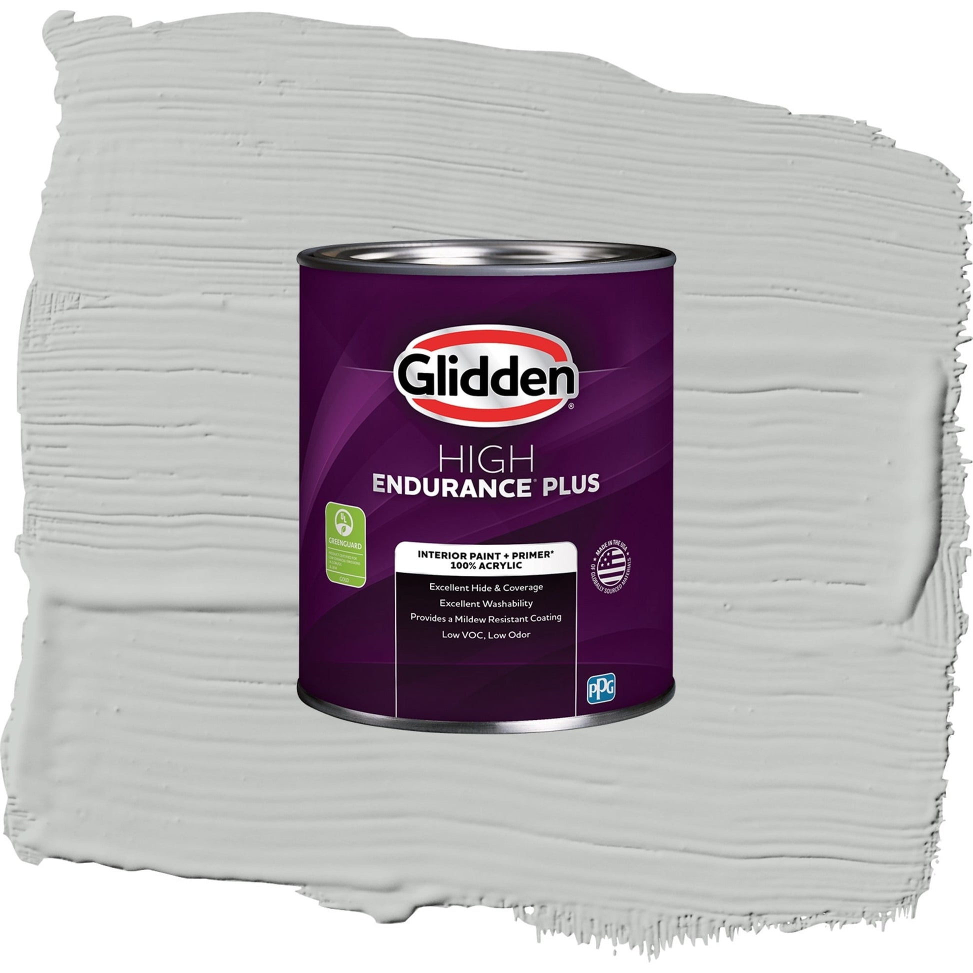 Glidden HEP Solitary State / Gray, Eggshell Interior Paint with Primer, 1 Quart