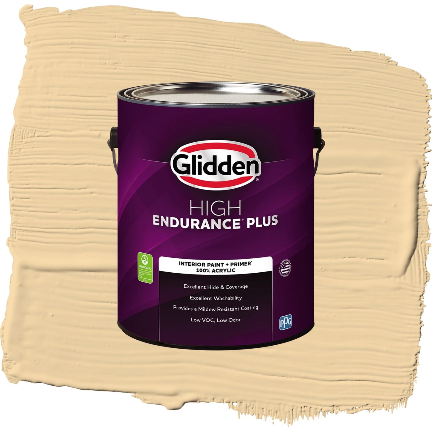 Glidden HEP Spice is Nice / Yellow, Flat Interior Paint with Primer, 1 Gallon