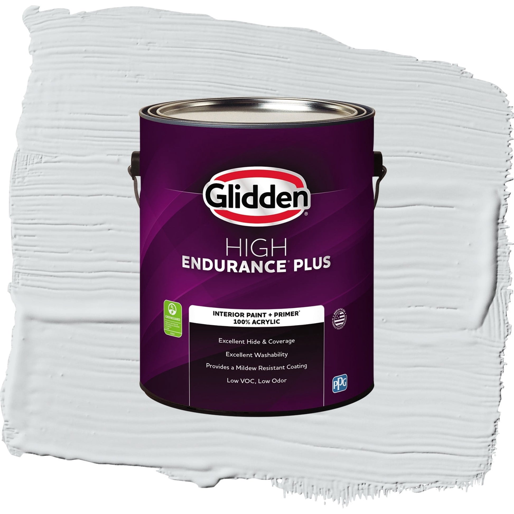 Glidden HEP Spring Thaw / White Flat Interior Paint with Primer, 1 Gallon