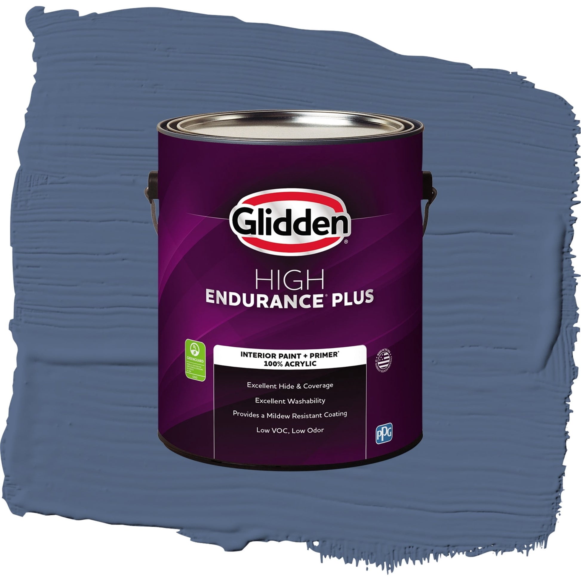 Glidden HEP Stained Glass / Blue, Eggshell Interior Paint with Primer, 1 Gallon