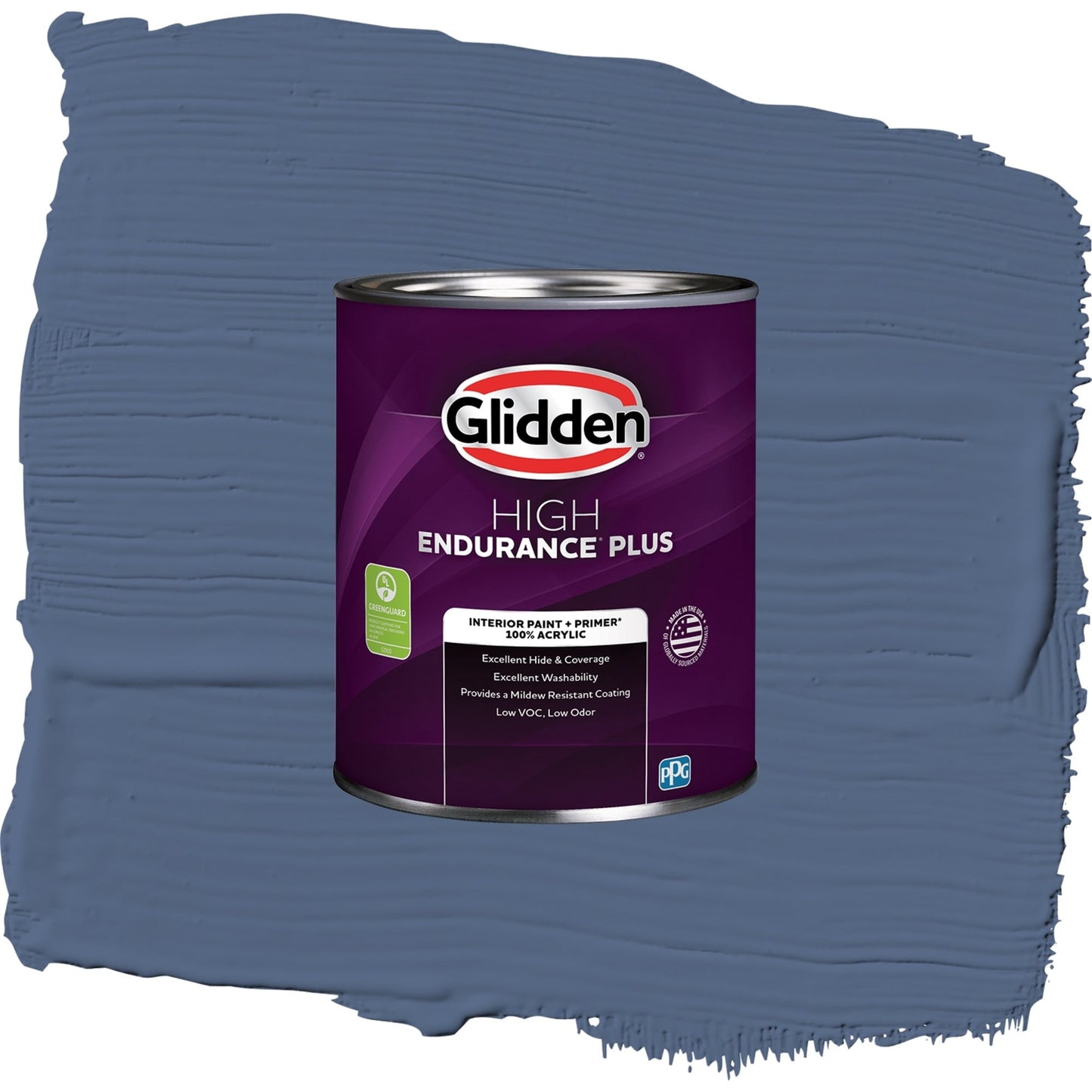 Glidden HEP Stained Glass / Blue, Semi-Gloss Interior Paint with Primer, 1 Quart