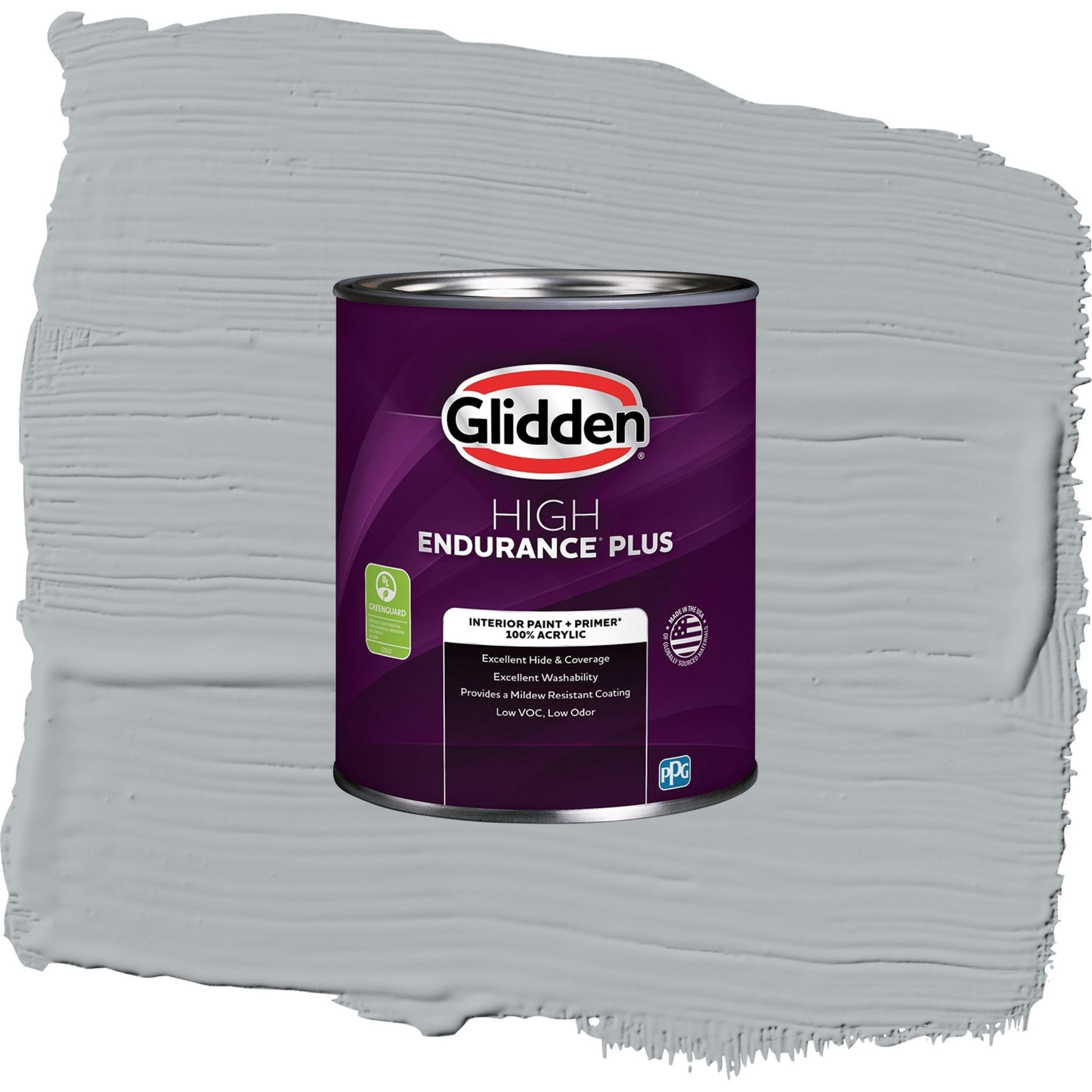 Glidden HEP Stargazer / Gray, Semi-Gloss Interior Paint with Primer, 1 Quart