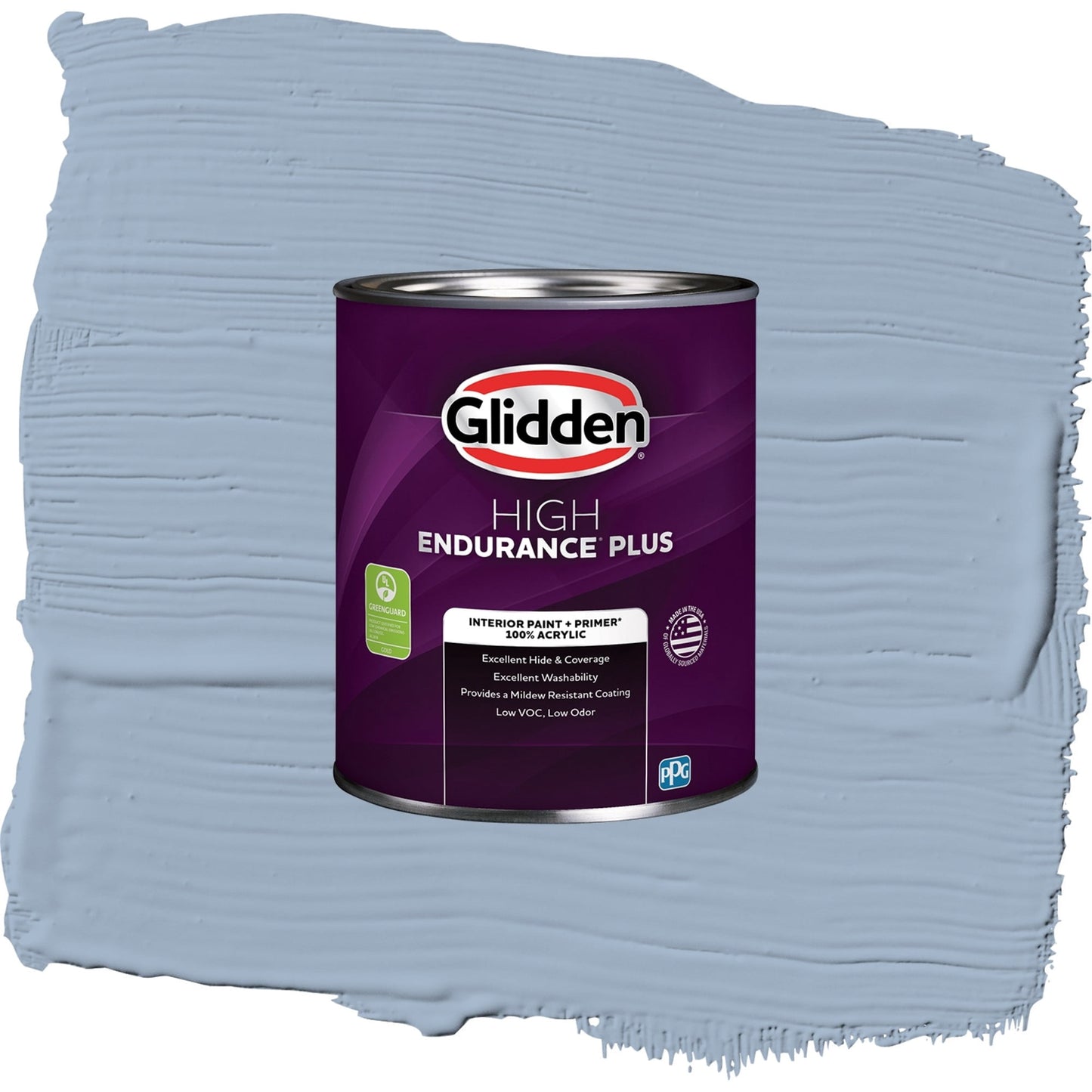 Glidden HEP Sterling Silver / Blue, Eggshell Interior Paint with Primer, 1 Quart