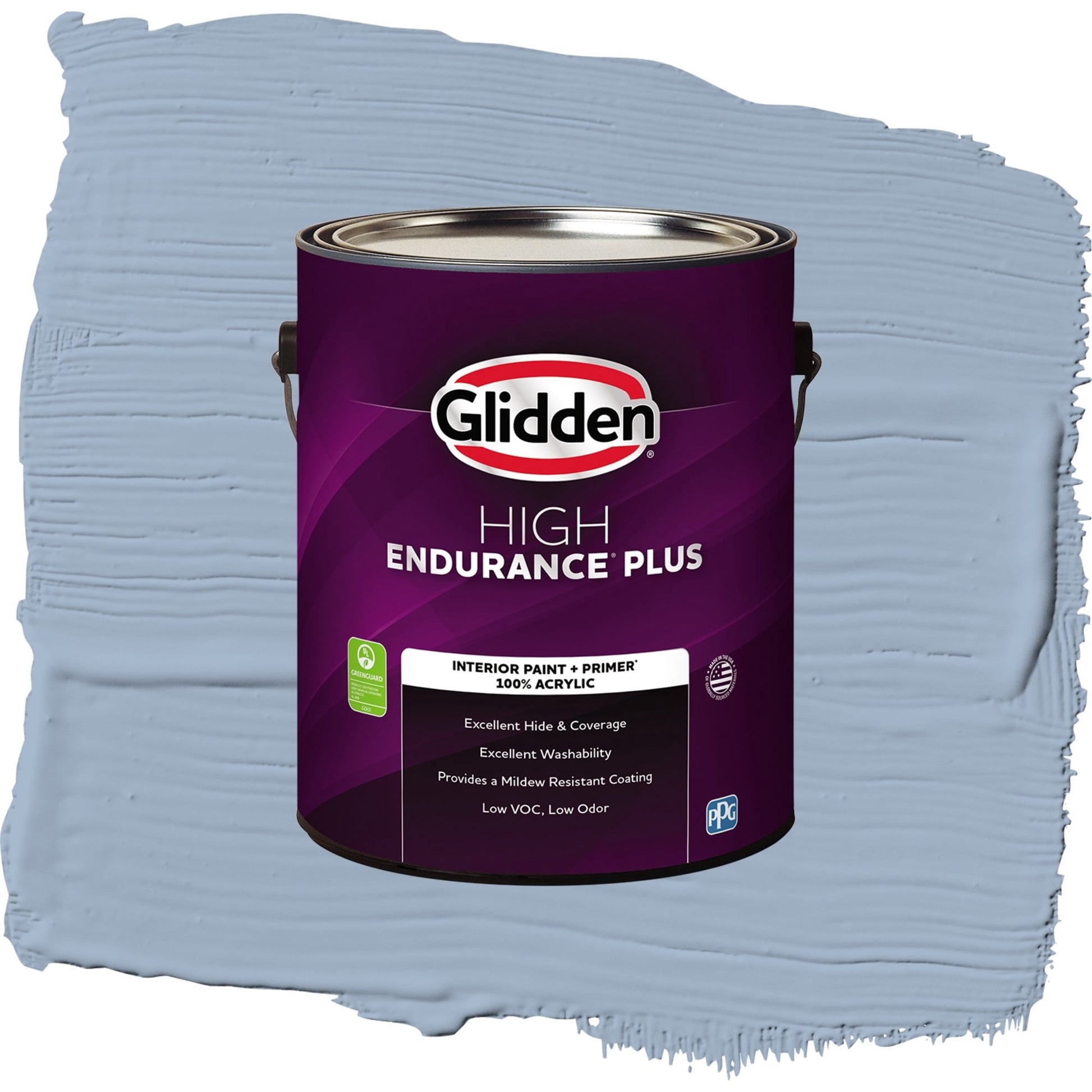 Glidden HEP Sterling Silver / Blue, Flat Interior Paint with Primer, 1 Gallon