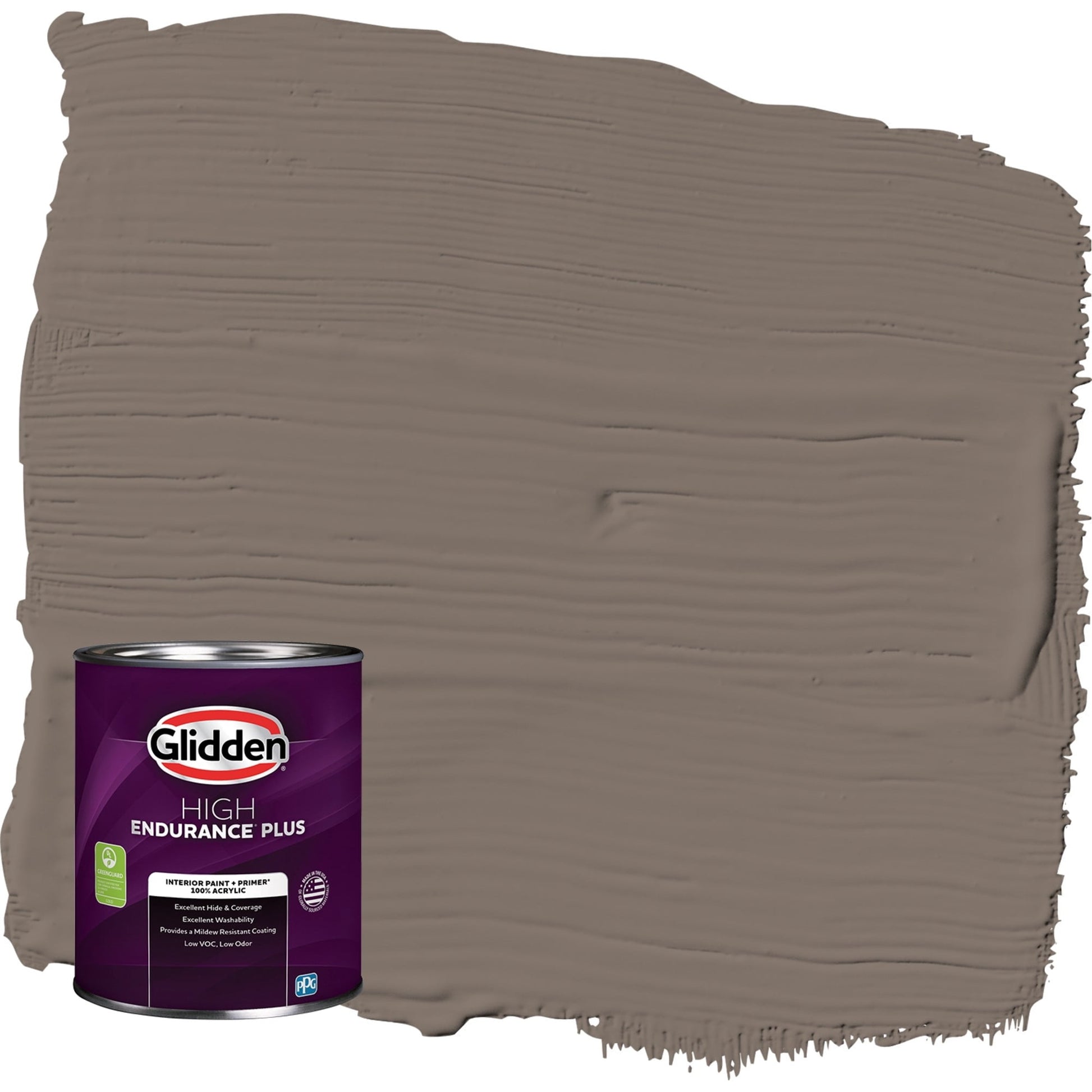 Glidden HEP Tattle Tail / Brown, Eggshell Interior Paint with Primer, 1 Quart