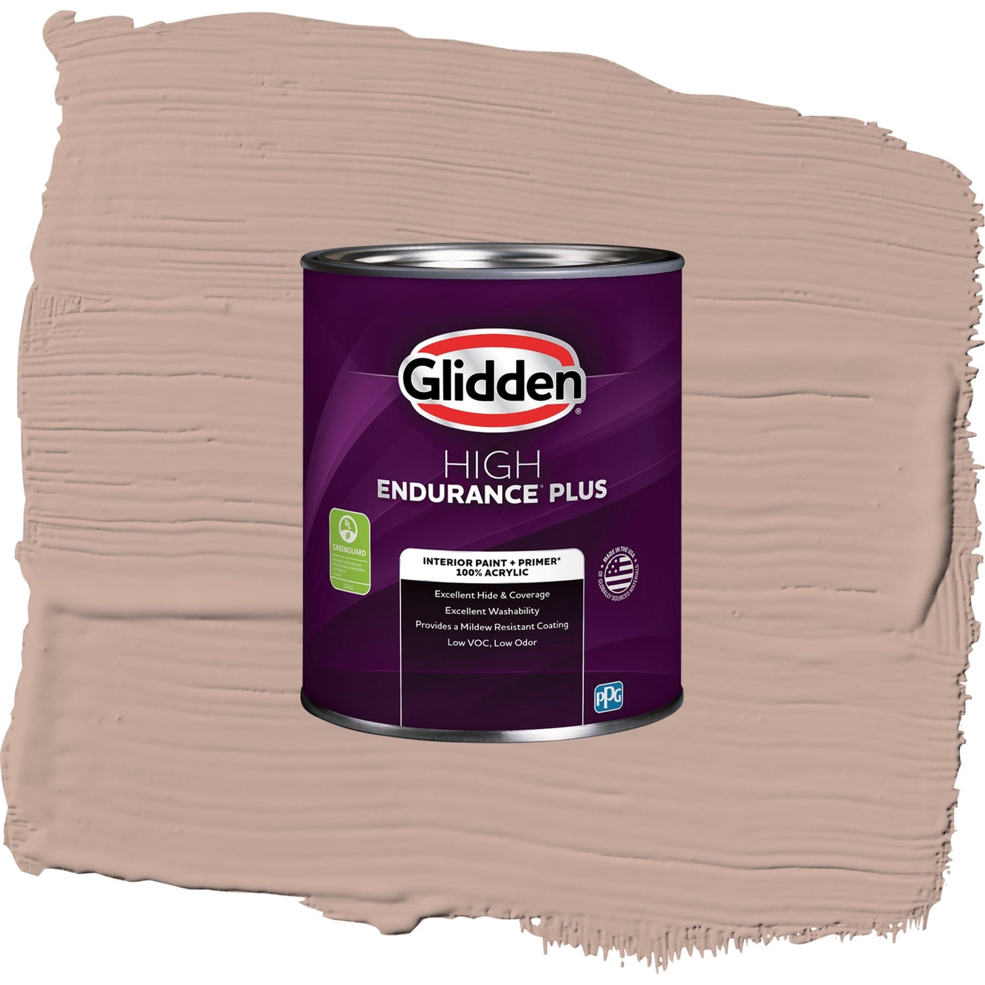 Glidden HEP Taupe Tapestry / Beige, Semi-Gloss Interior Paint with Primer, 1 Quart