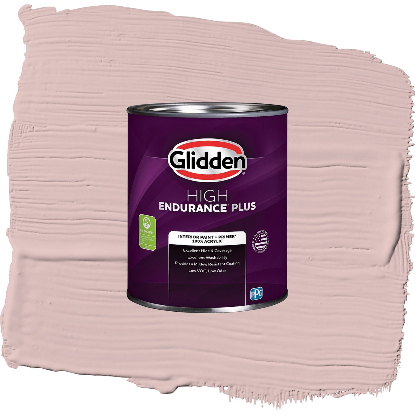 Glidden HEP Tea Time / Pink, Eggshell Interior Paint with Primer, 1 Quart