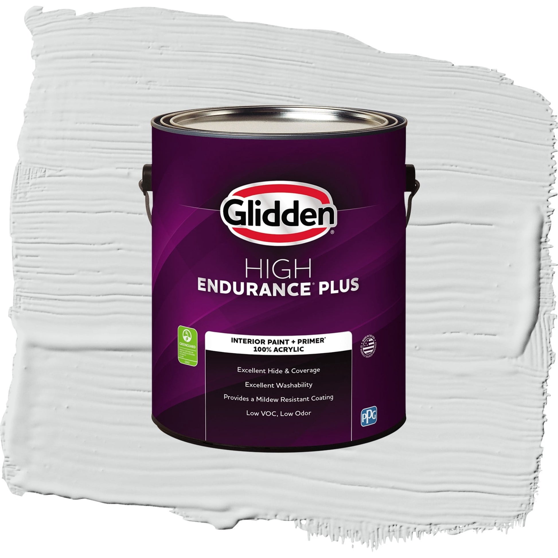 Glidden HEP Thin Ice / Gray, Flat Interior Paint with Primer, 1 Gallon