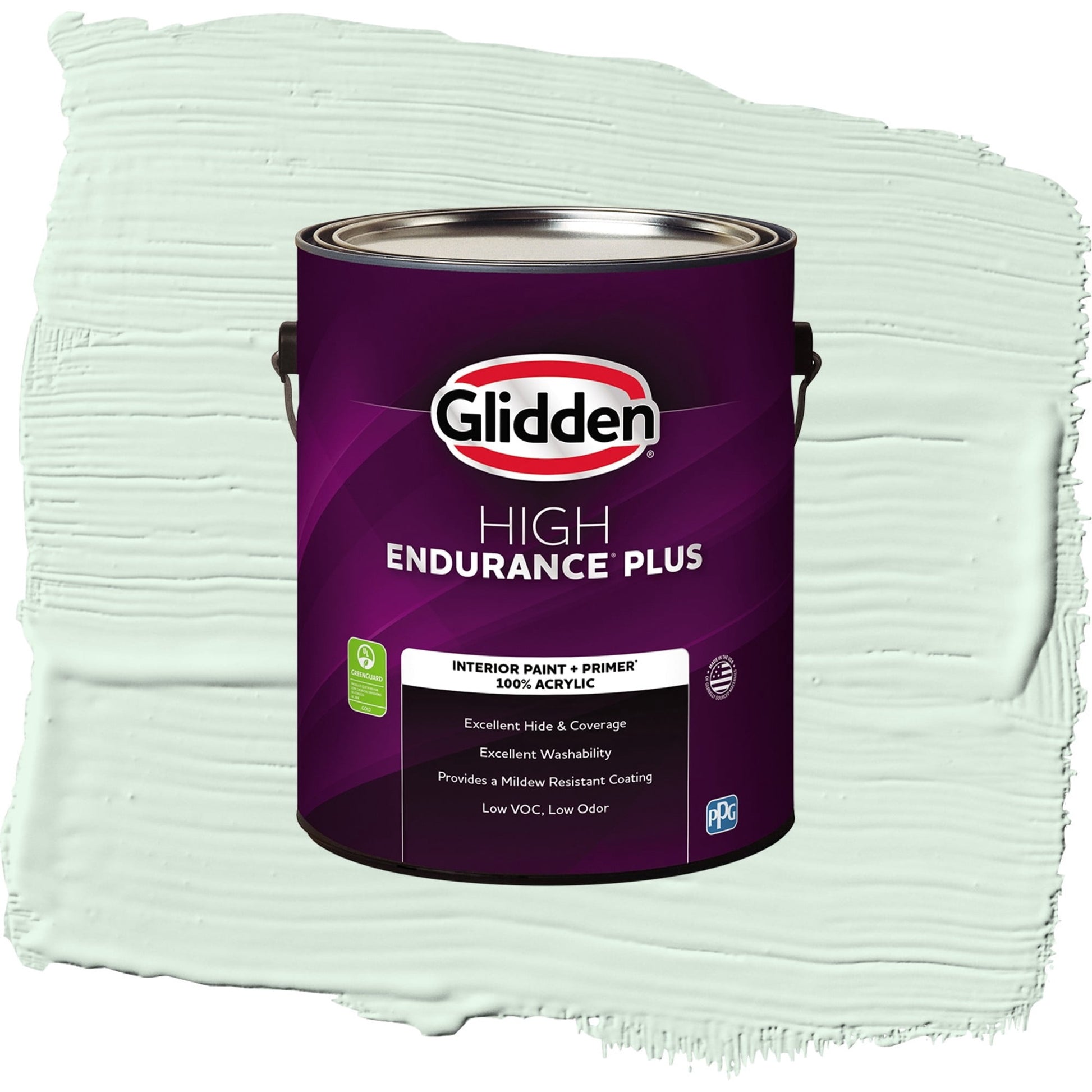 Glidden HEP Tint of Green / Green, Flat Interior Paint with Primer, 1 Gallon