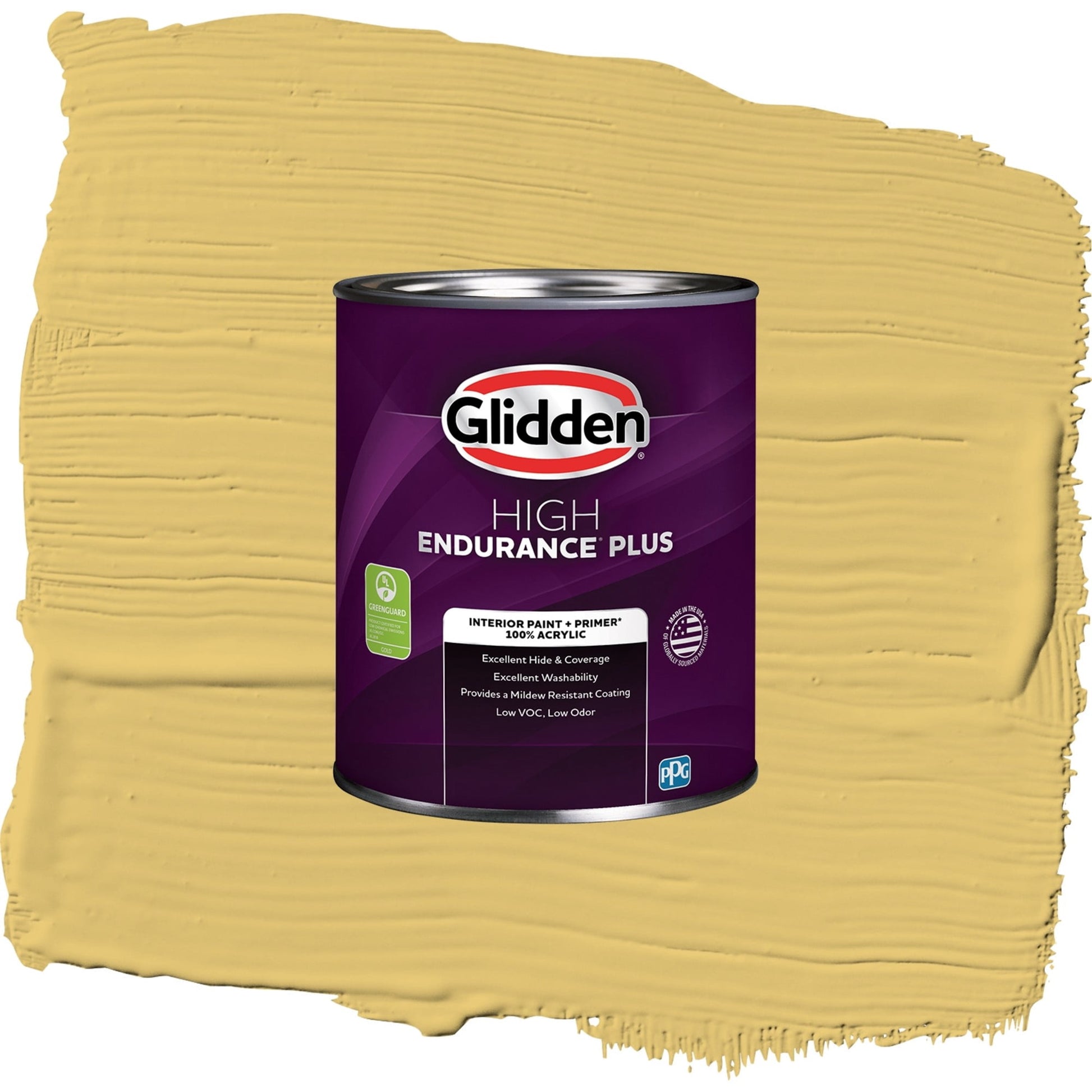 Glidden HEP Tropical Siesta / Yellow, Eggshell Interior Paint with Primer, 1 Quart