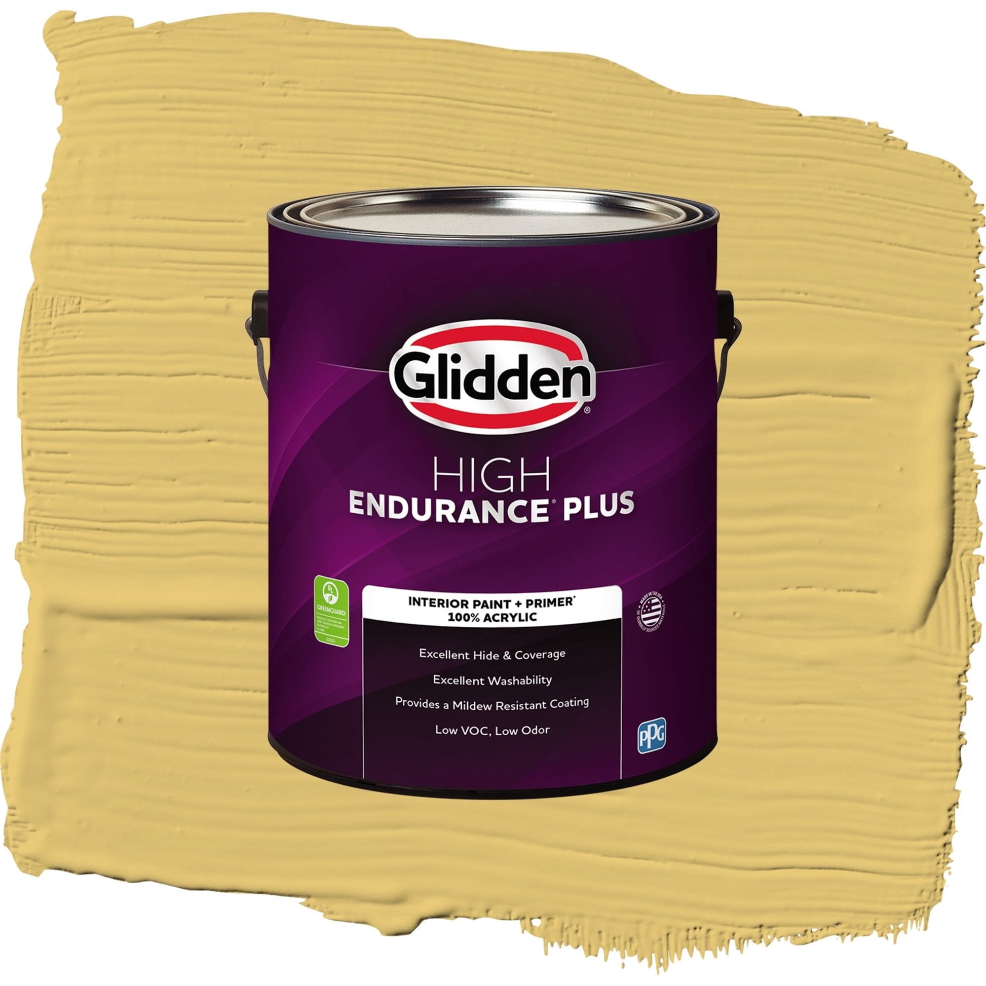 Glidden HEP Tropical Siesta / Yellow, Semi-Gloss Interior Paint with Primer, 1 Gallon