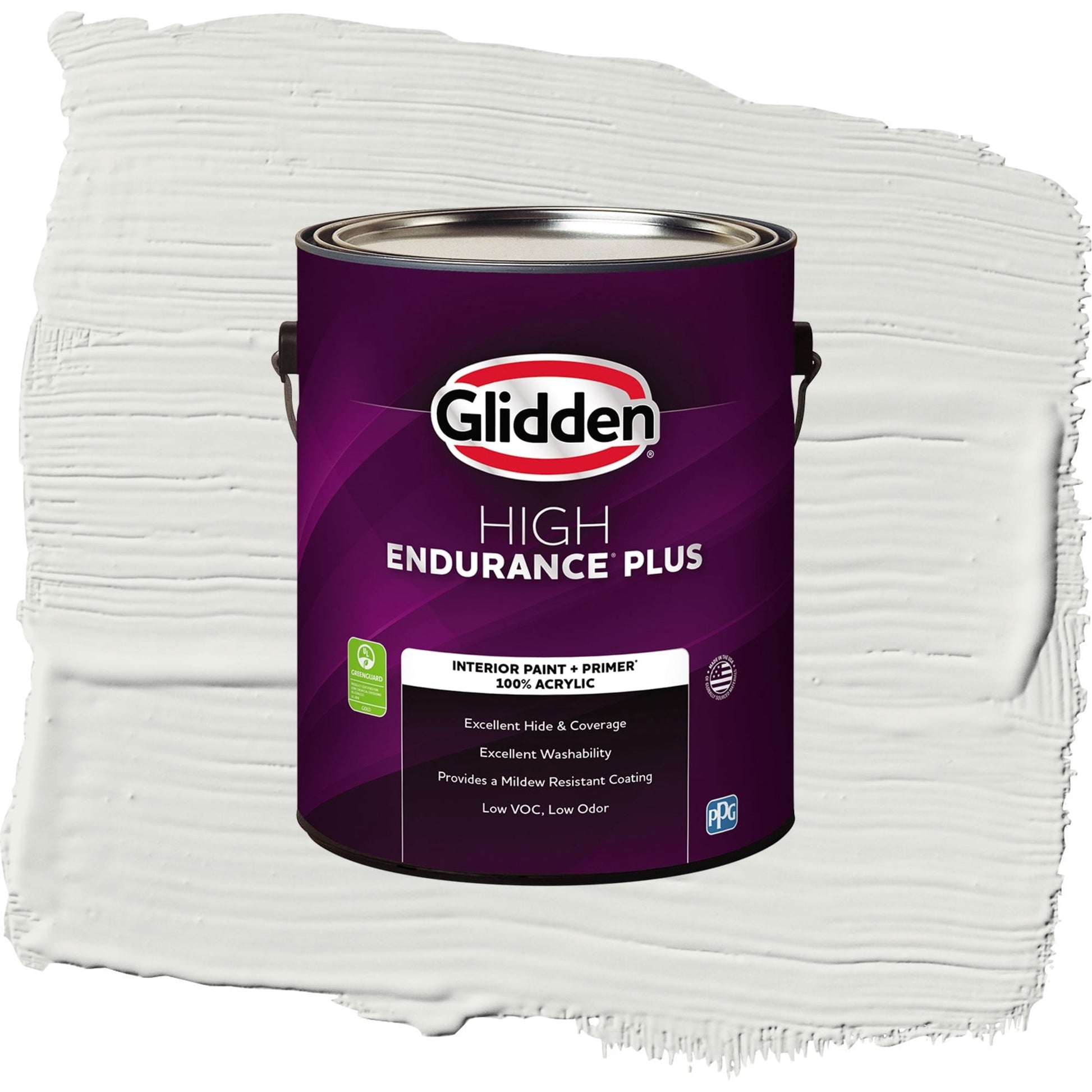 Glidden HEP Tundra Frost / Grey, Eggshell Interior Paint with Primer, 1 Gallon